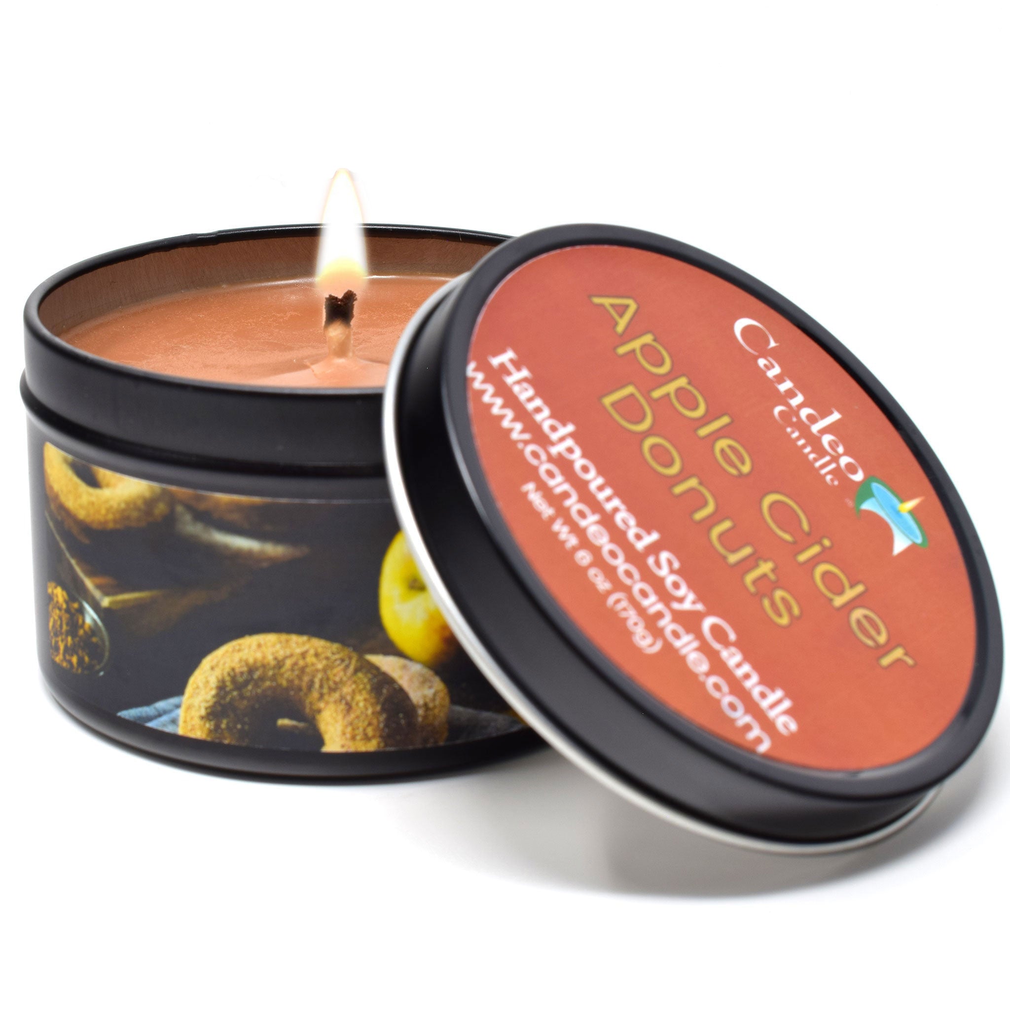 Apple Cider Donuts, 6oz Soy Candle Tin