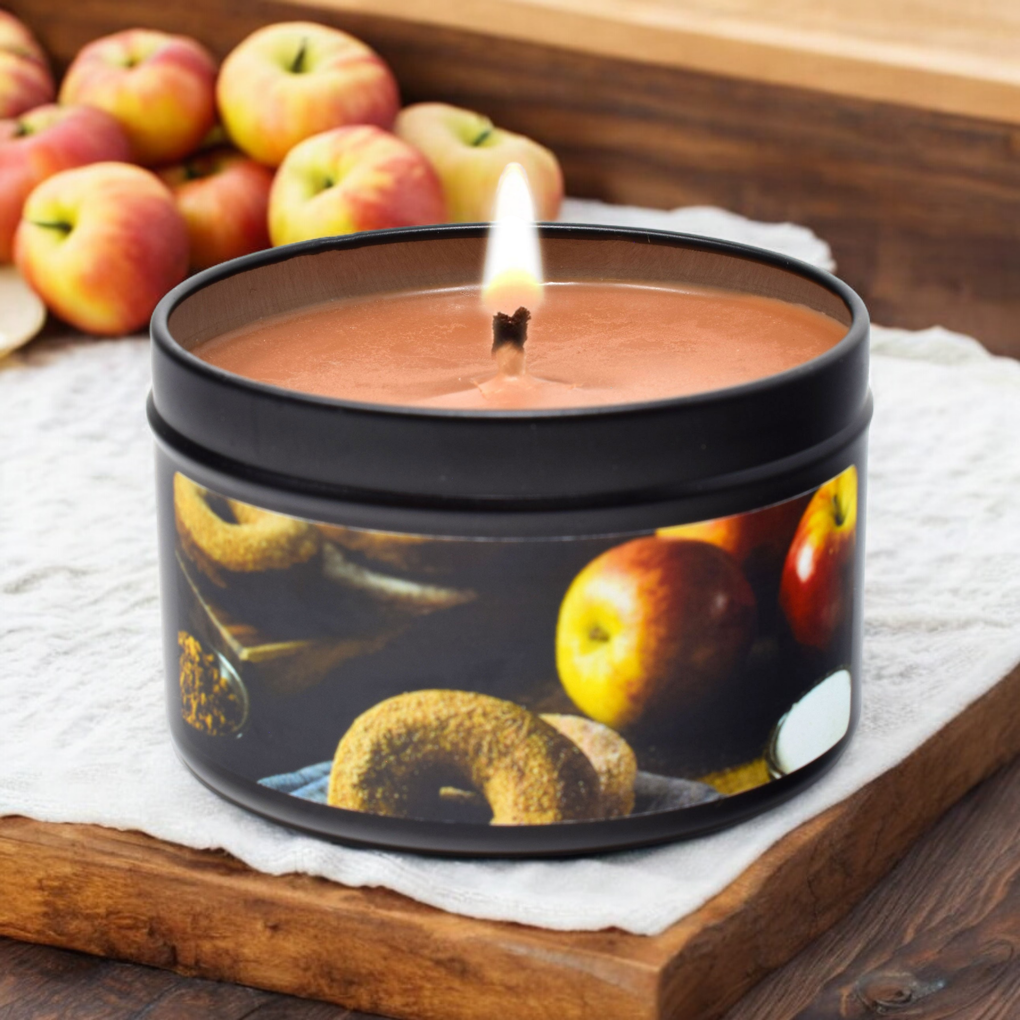 Apple Cider Donuts, 6oz Soy Candle Tin