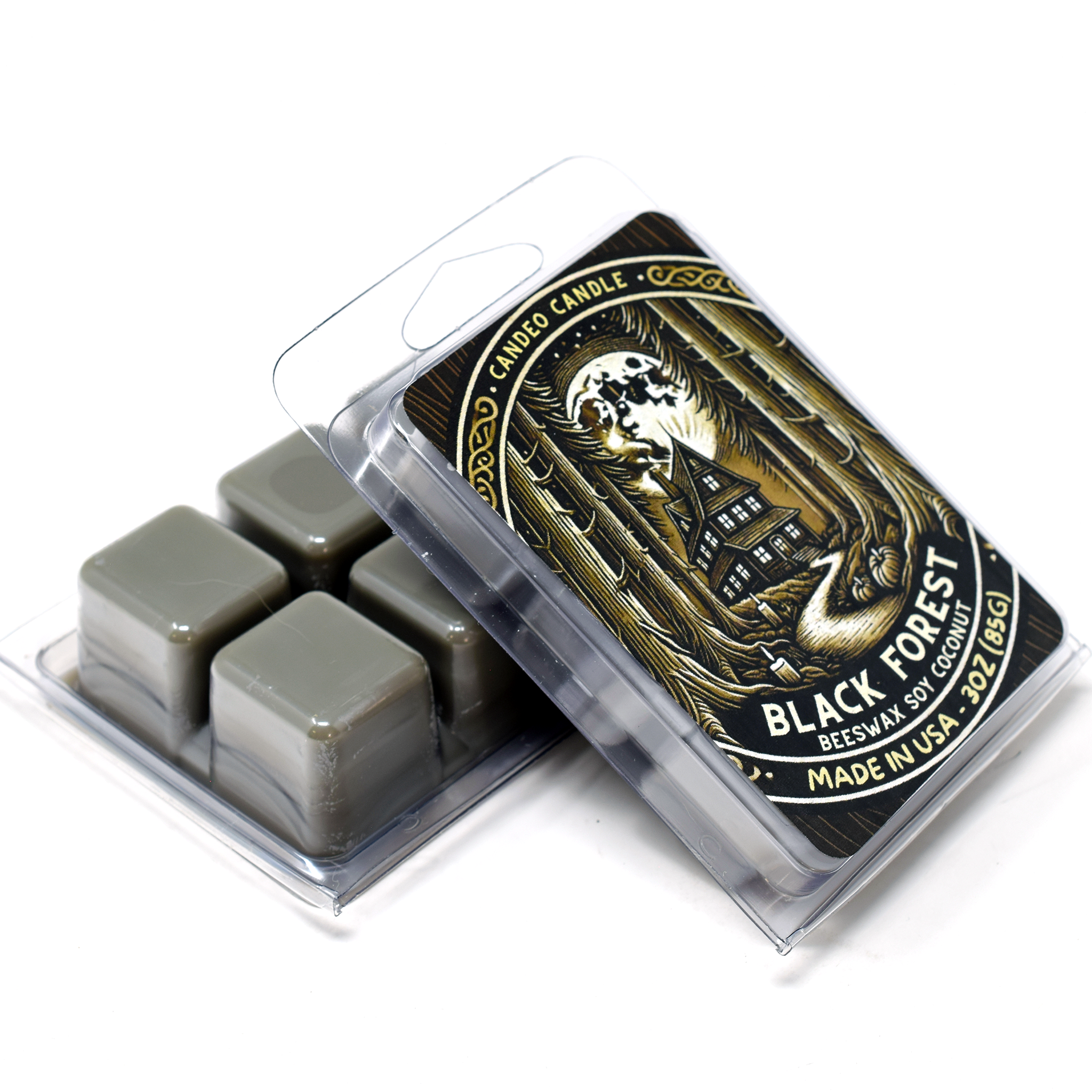 Black Forest, Soy Melt Cubes, 2-Pack, Made with Soy Beeswax and Coconut, Halloween