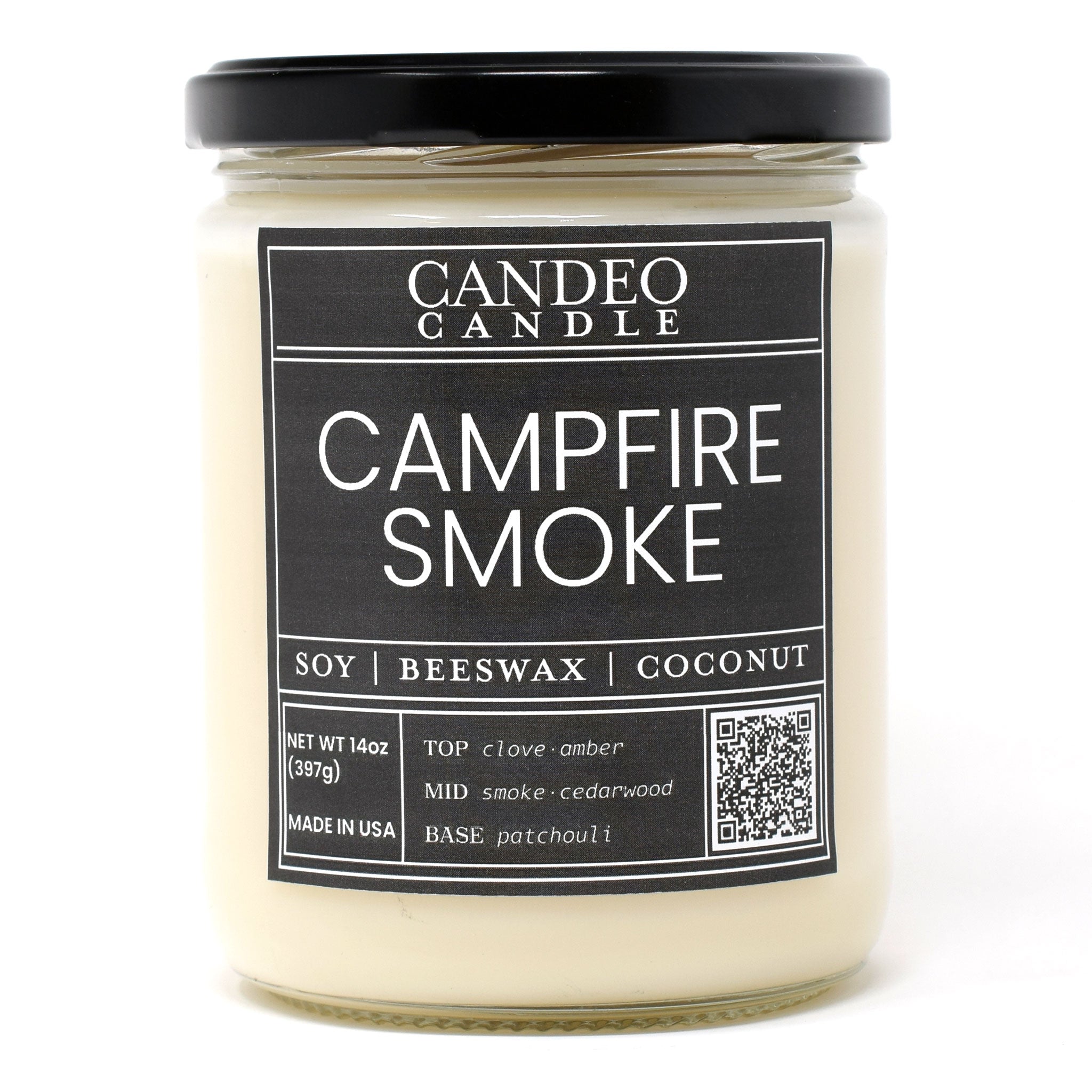Campfire Smoke, 14oz Soy Candle Jar