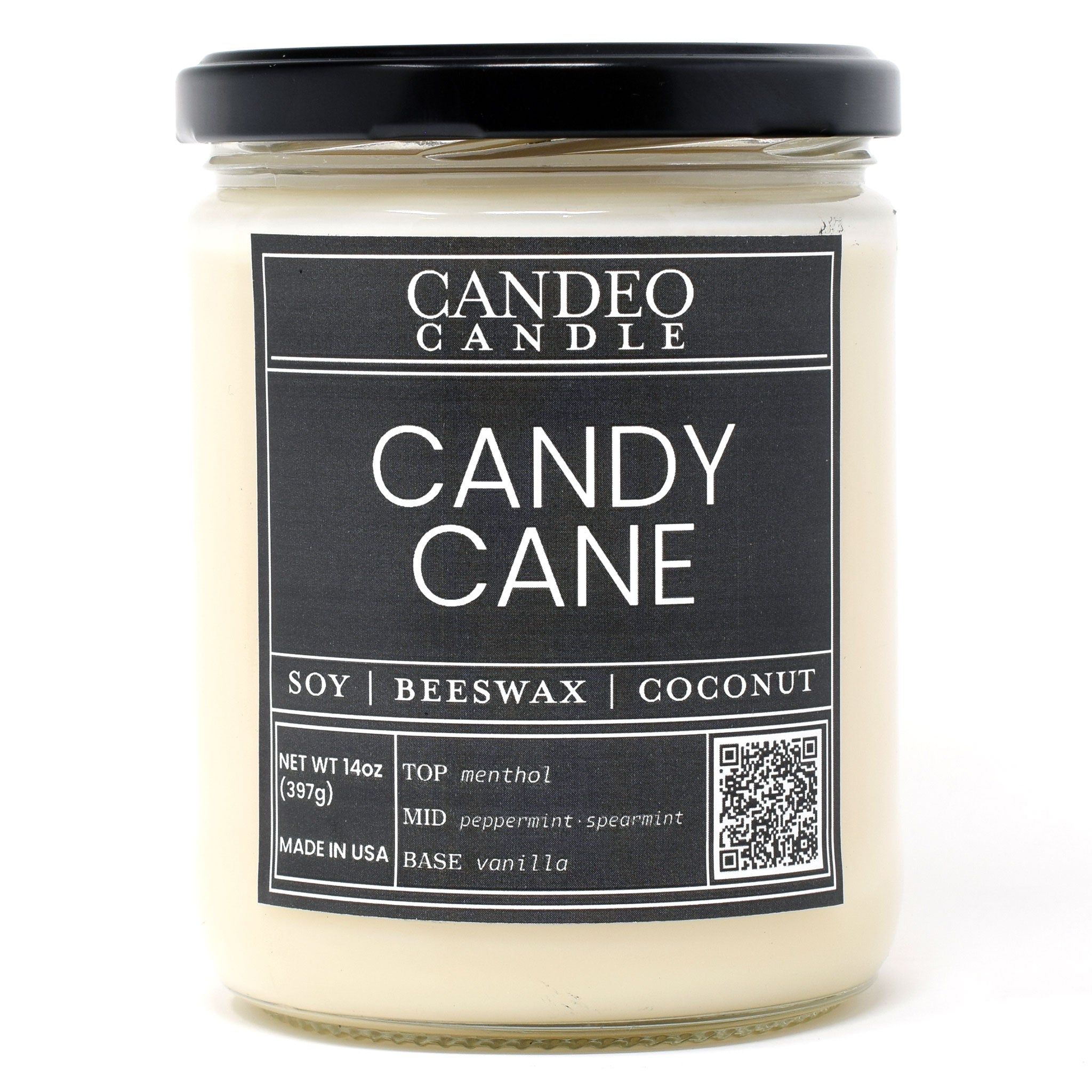 Candy Cane, 14oz Soy Candle Jar
