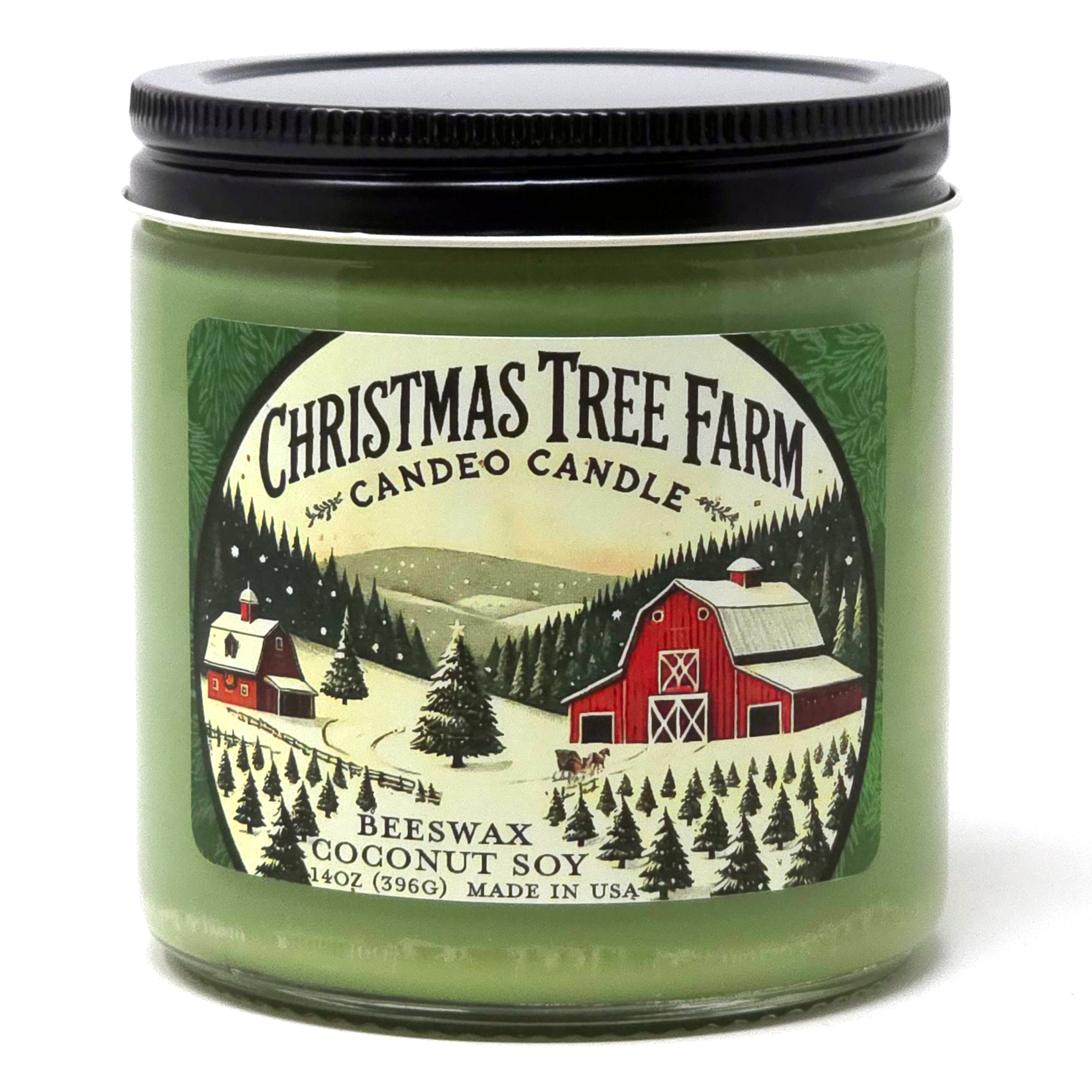 Christmas Tree Farm, 14oz Soy Candle Jar