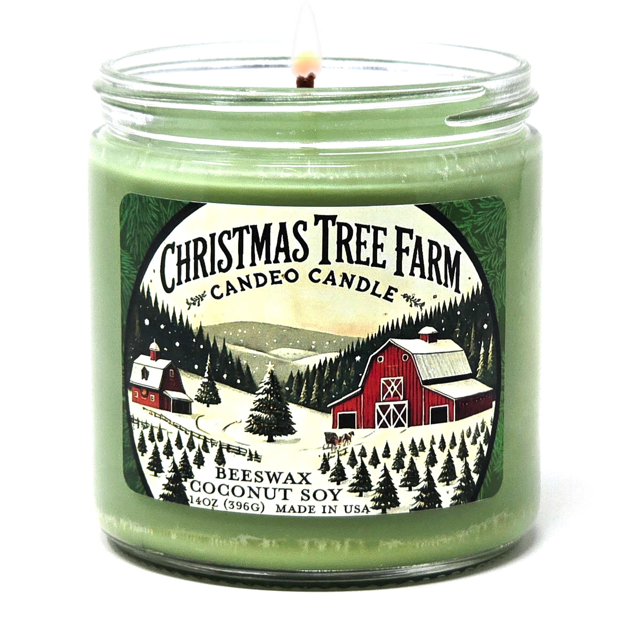 Christmas Tree Farm, 14oz Soy Candle Jar