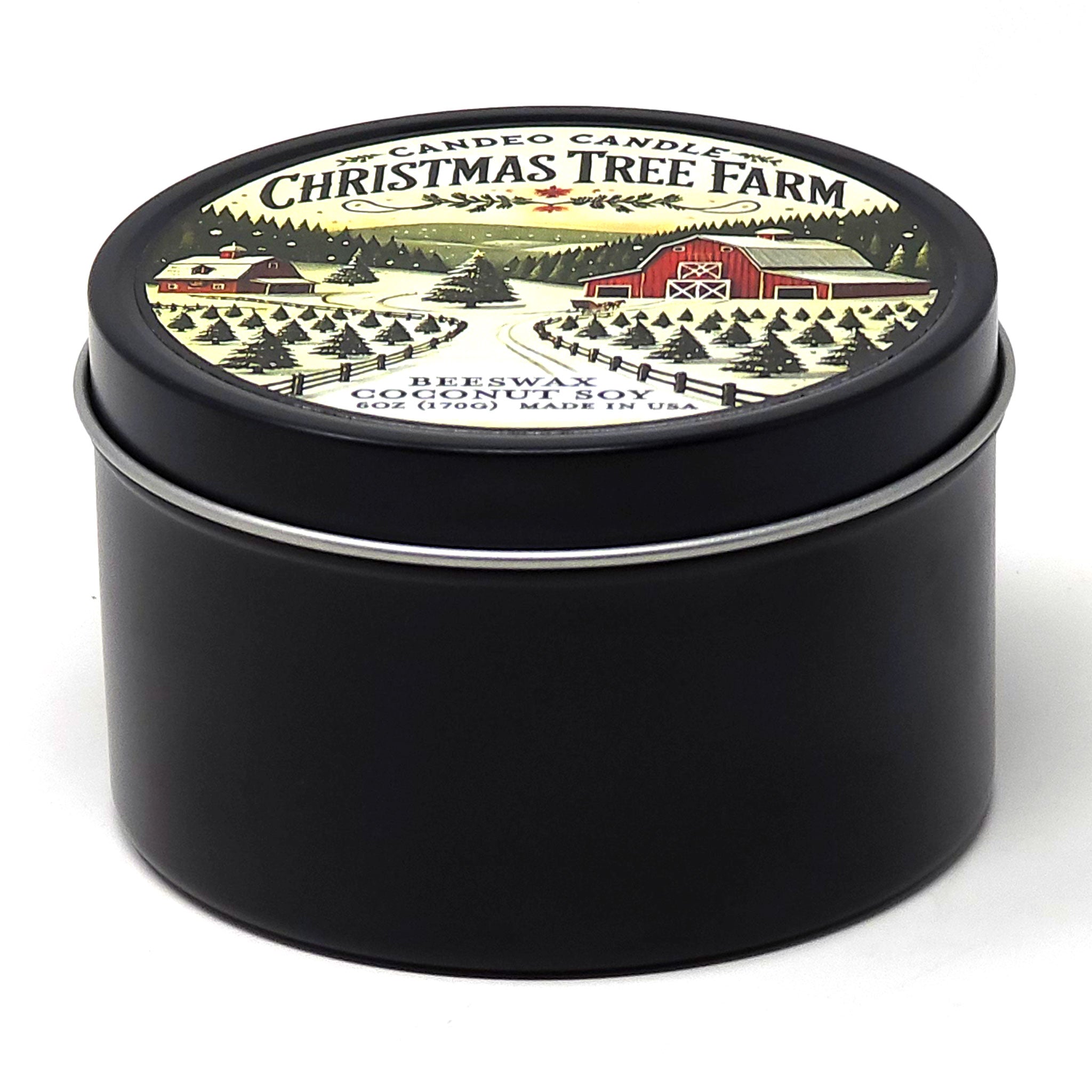Christmas Tree Farm, 6oz Soy Candle Tin