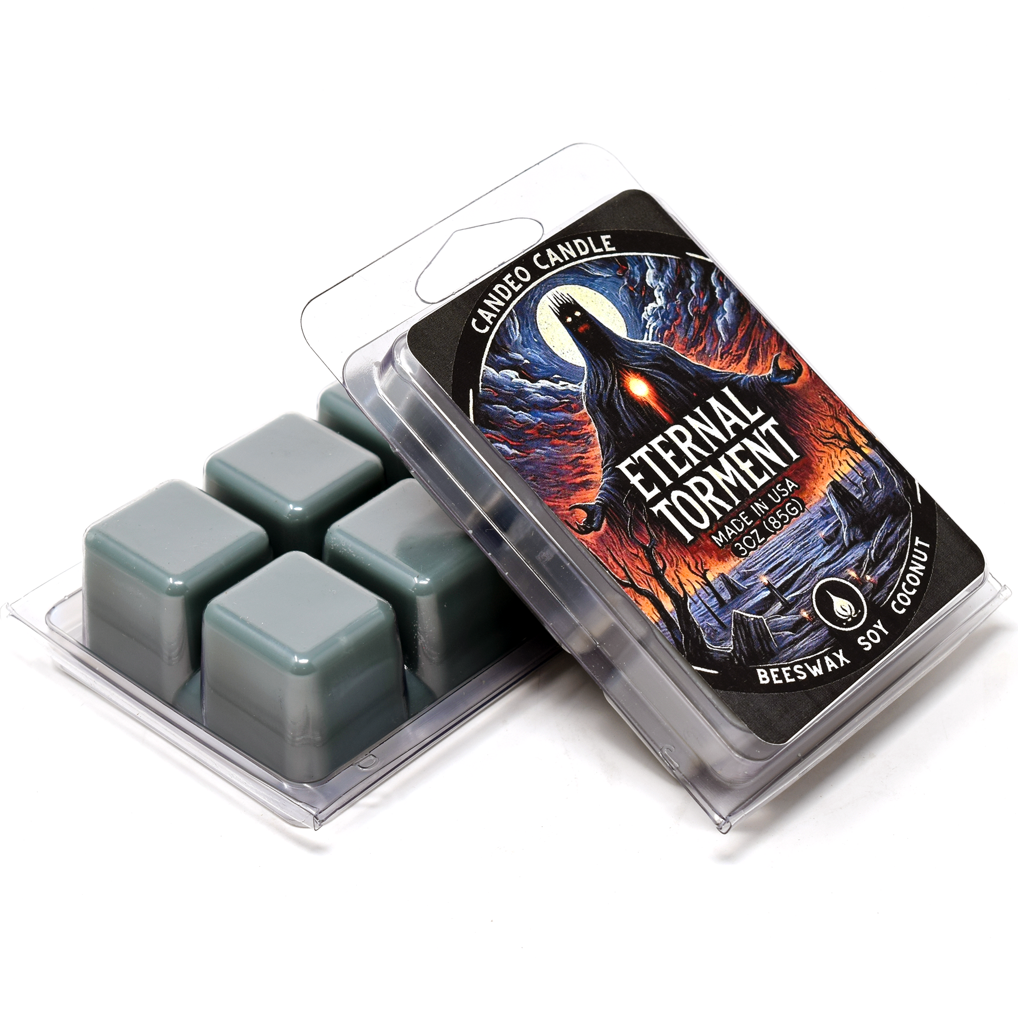 Eternal Torment, Soy Melt Cubes, 2-Pack, Made with Soy Beeswax and Coconut, Halloween