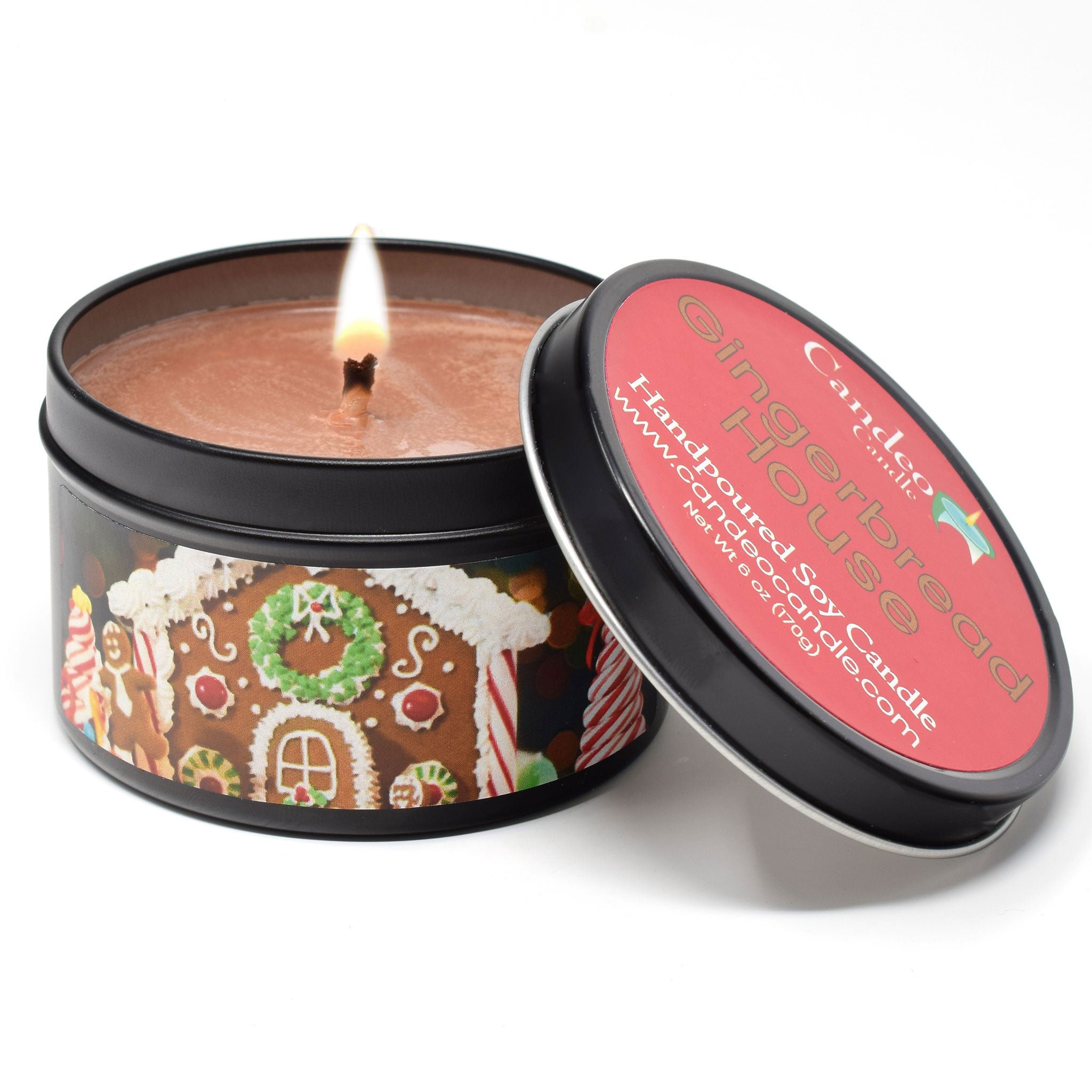 Gingerbread House, 6oz Soy Candle Tin