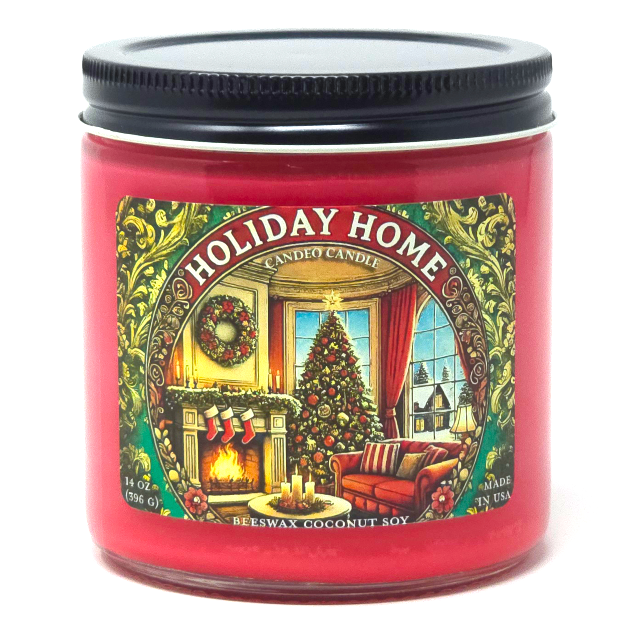 Holiday Home, 14oz Soy Candle Jar