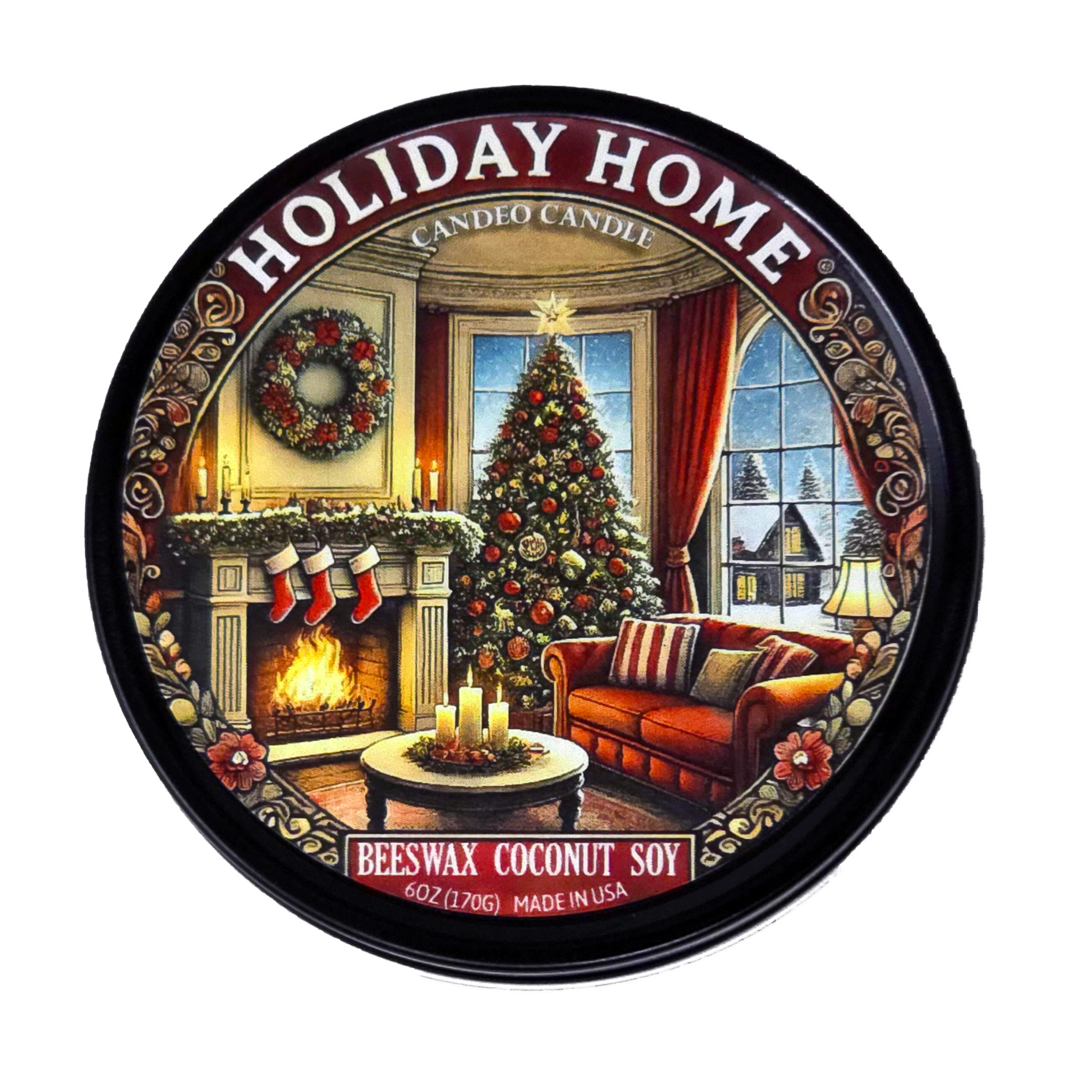 Holiday Home, 6oz Soy Candle Tin