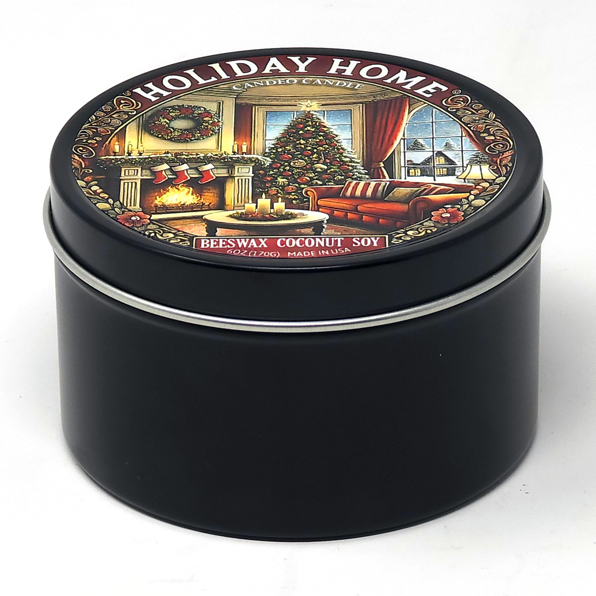 Holiday Home, 6oz Soy Candle Tin