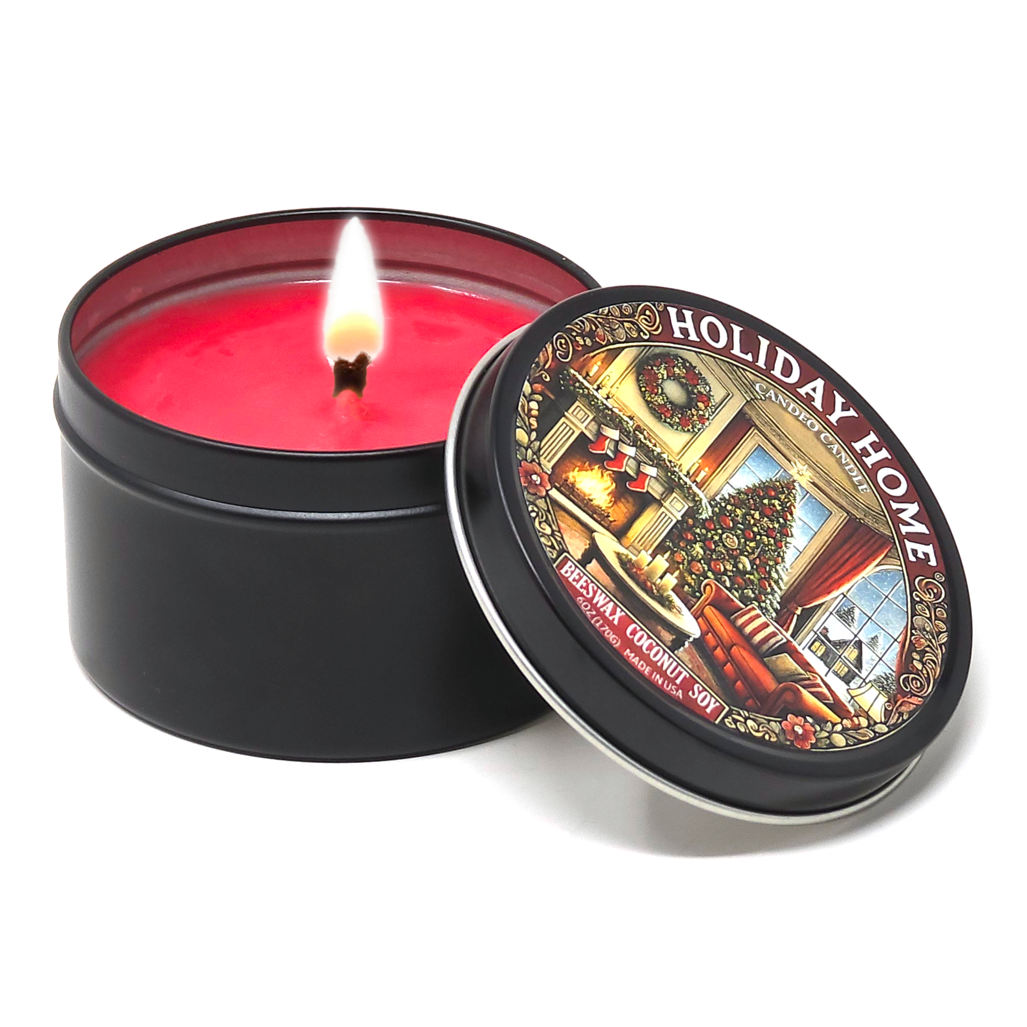 Holiday Home, 6oz Soy Candle Tin