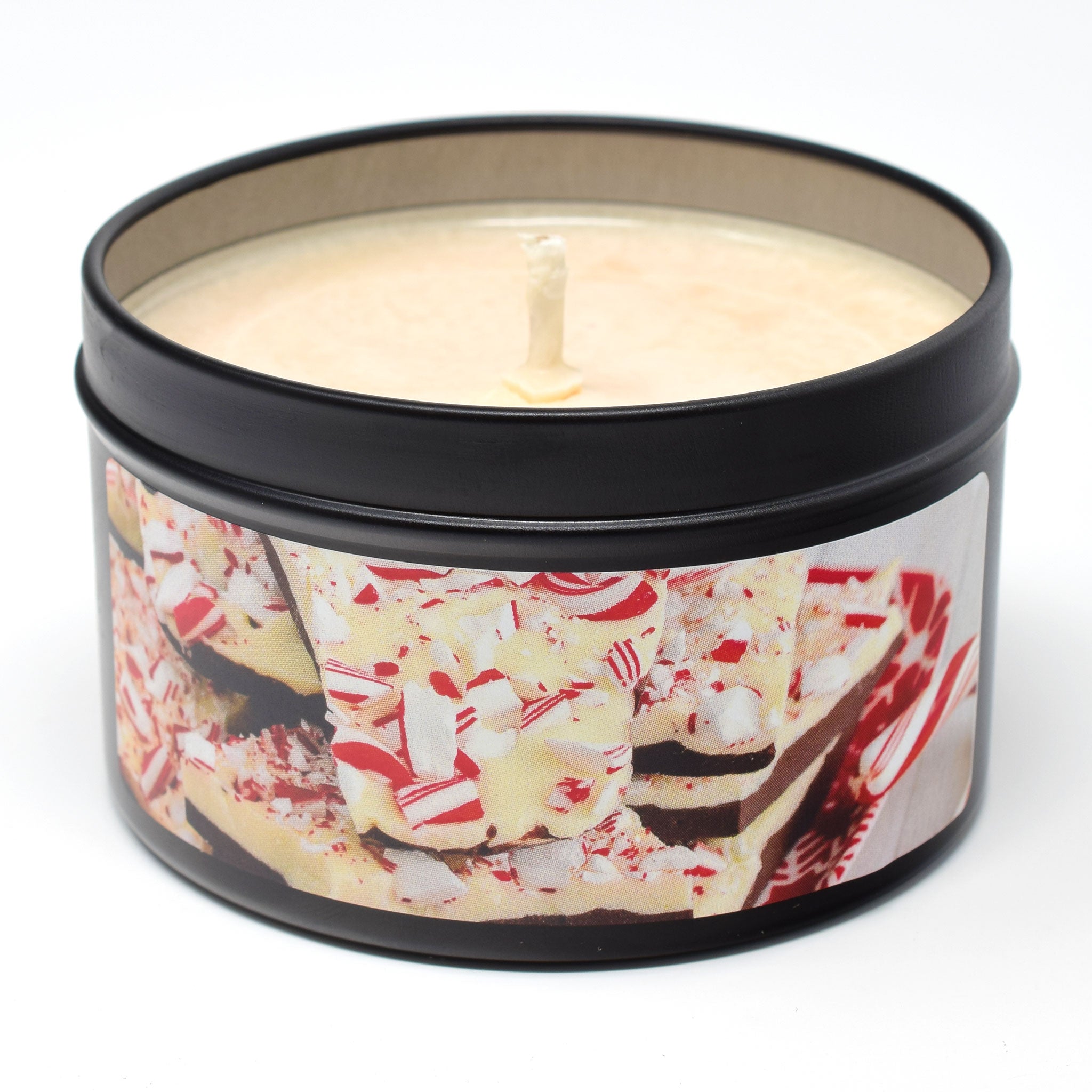 Peppermint Bark, 6oz Soy Candle Tin