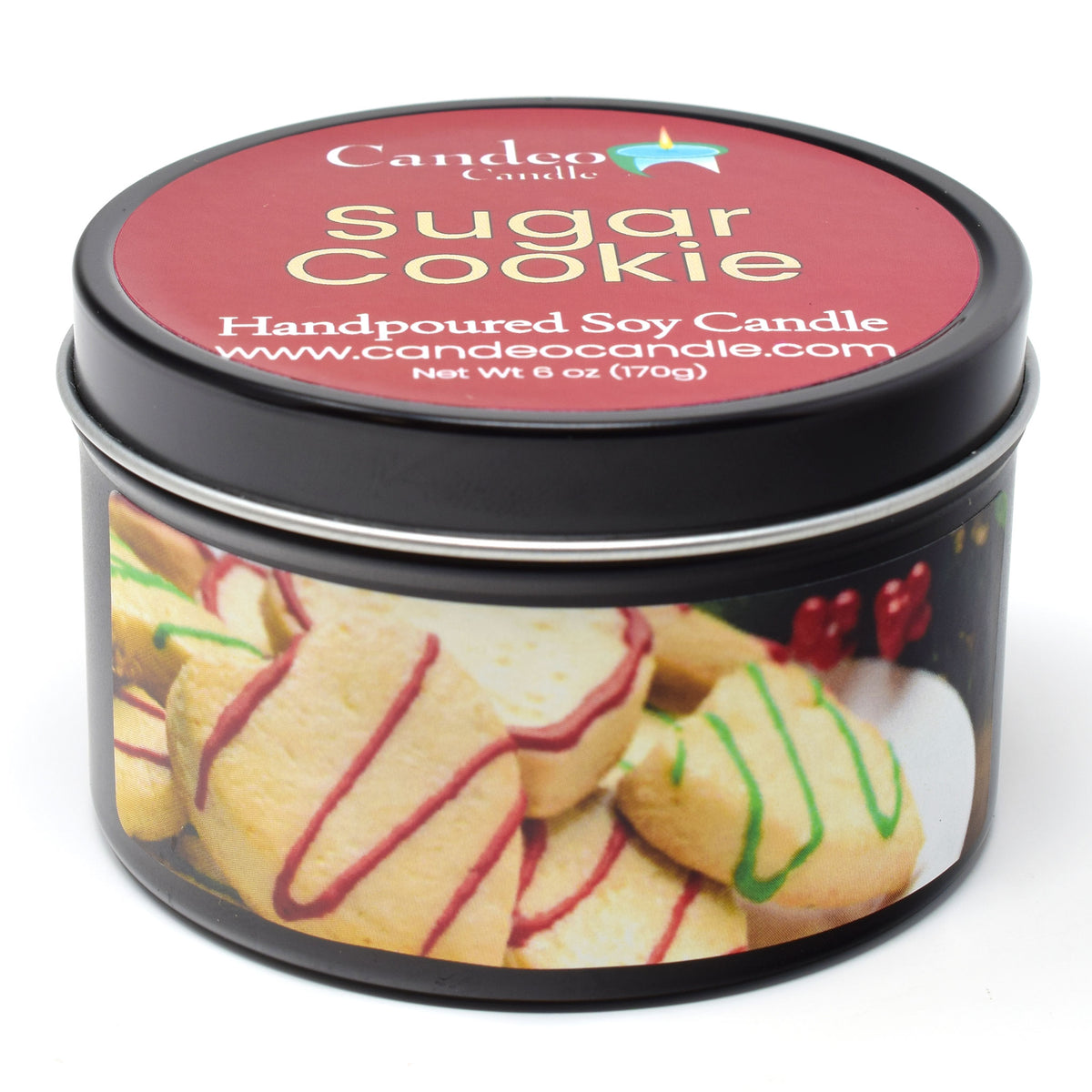 Christmas Cookies Soy Candle - Green Matte Jar - 15 oz (Sugar Cookies)