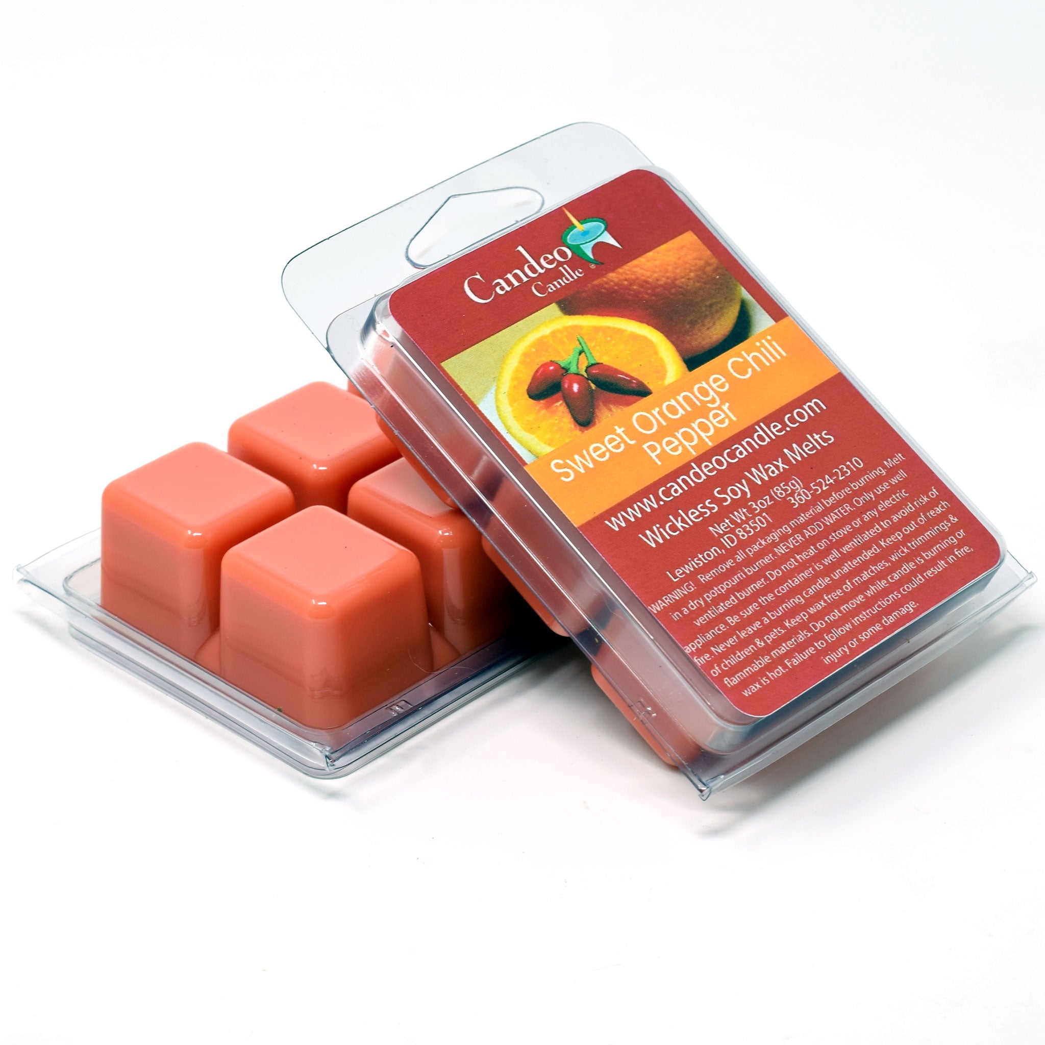 Sweet Orange Chili Pepper, Soy Melt Cubes, 2-Pack