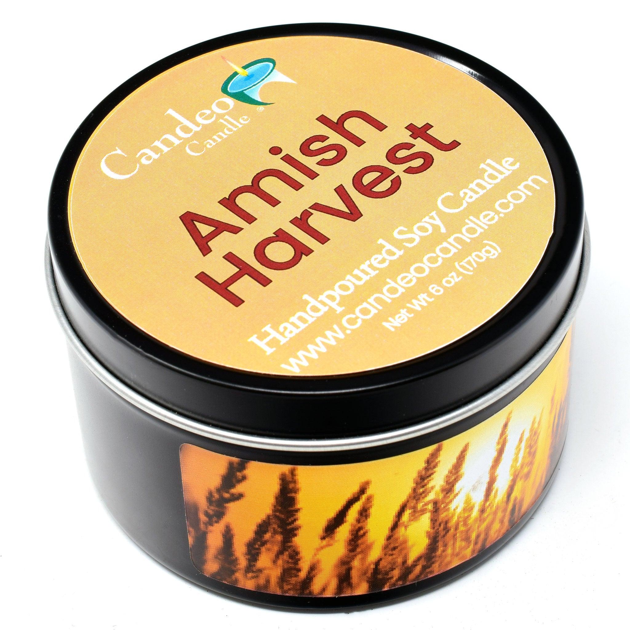 Amish Harvest, 6oz Soy Candle Tin - Candeo Candle