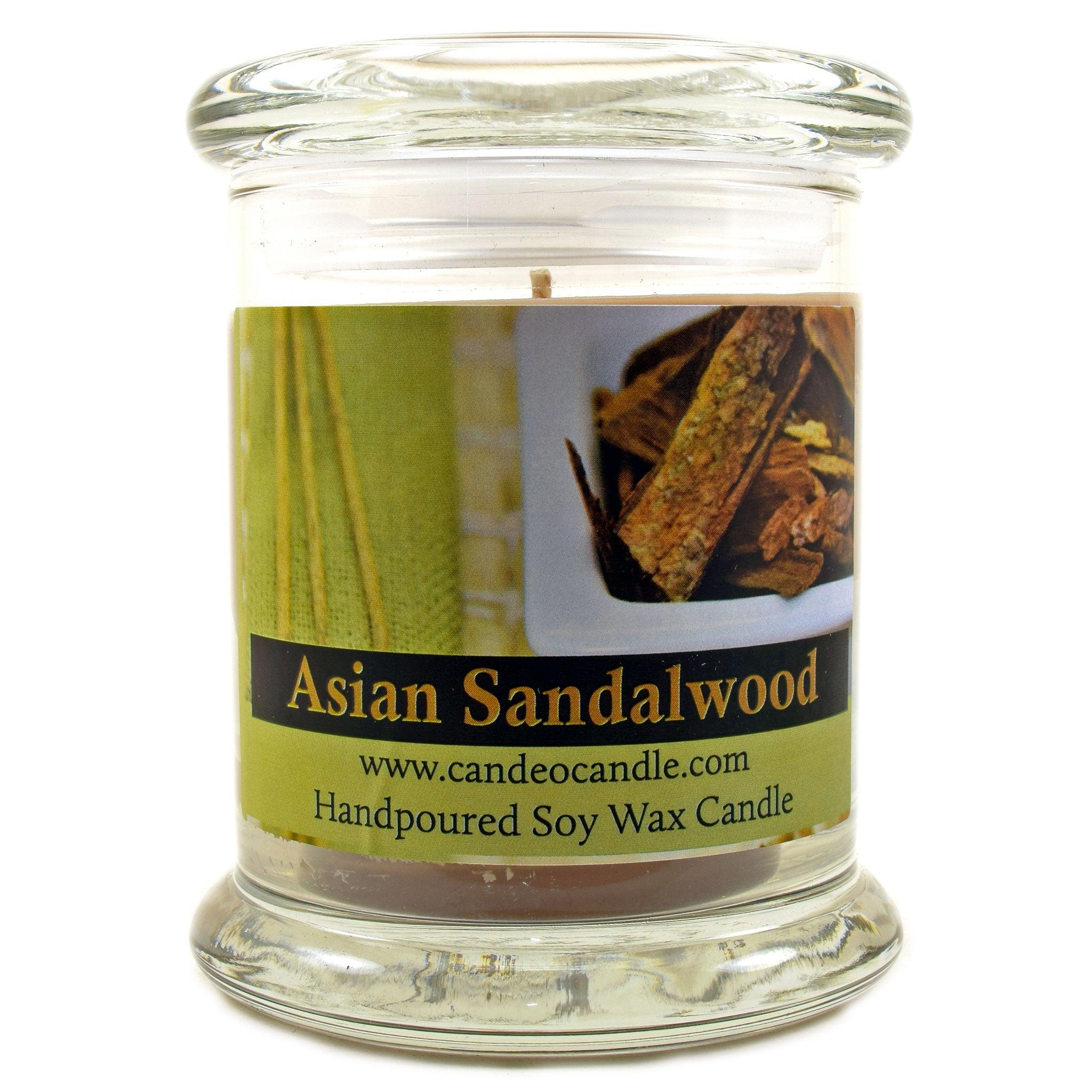 Asian Sandalwood, 9oz Soy Candle Jar - Candeo Candle