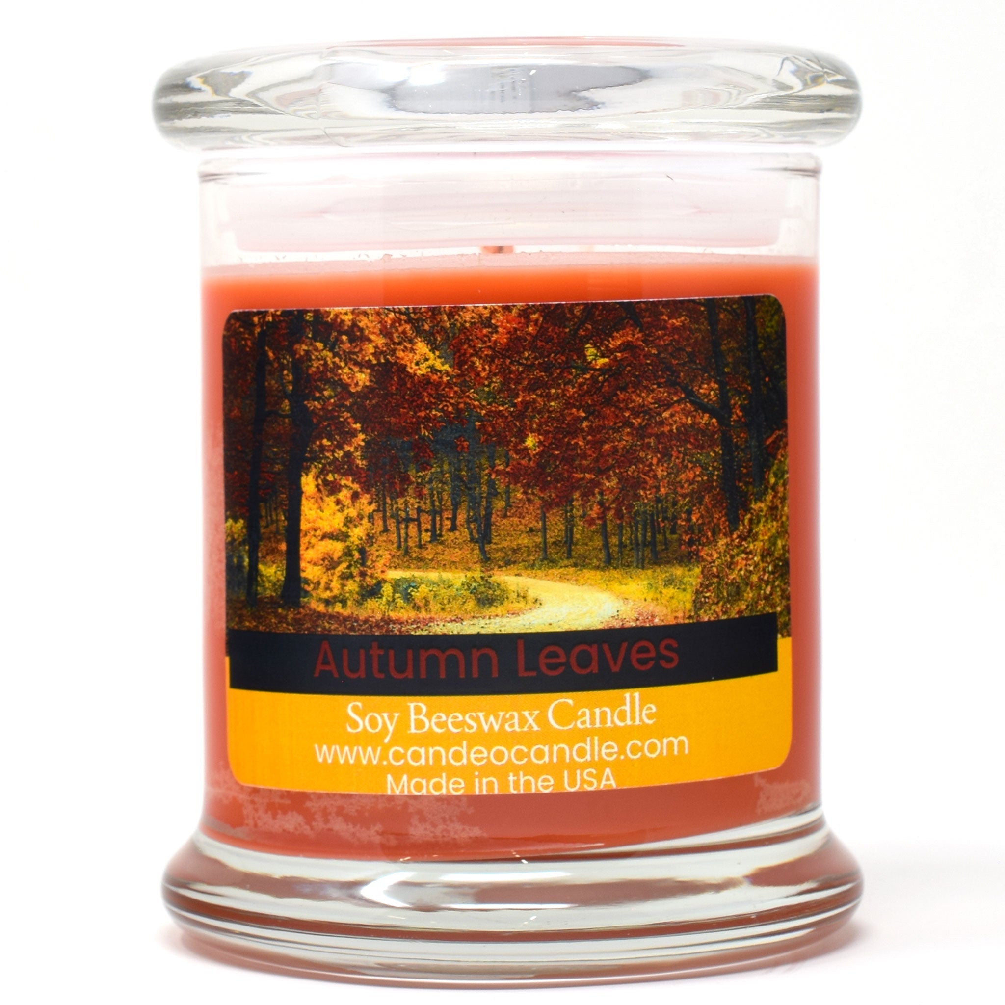 Autumn Leaves, 9oz Soy Candle Jar - Candeo Candle