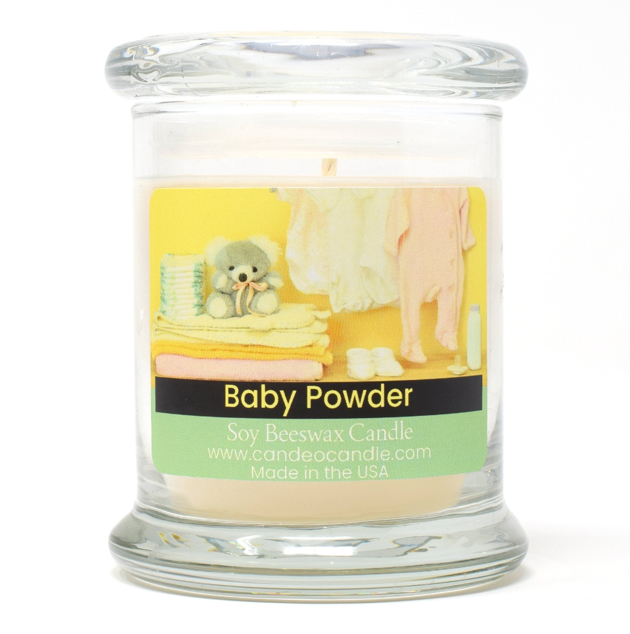 Baby Powder, 9oz Soy Candle Jar - Candeo Candle