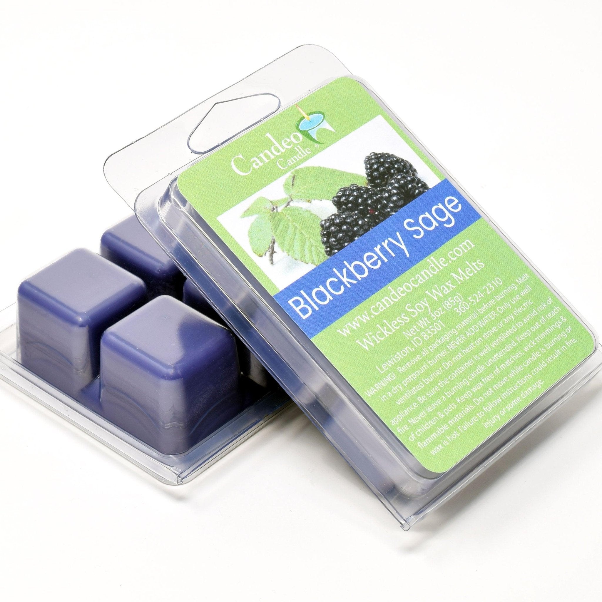 Blackberry Sage, Soy Melt Cubes, 2-Pack - Candeo Candle