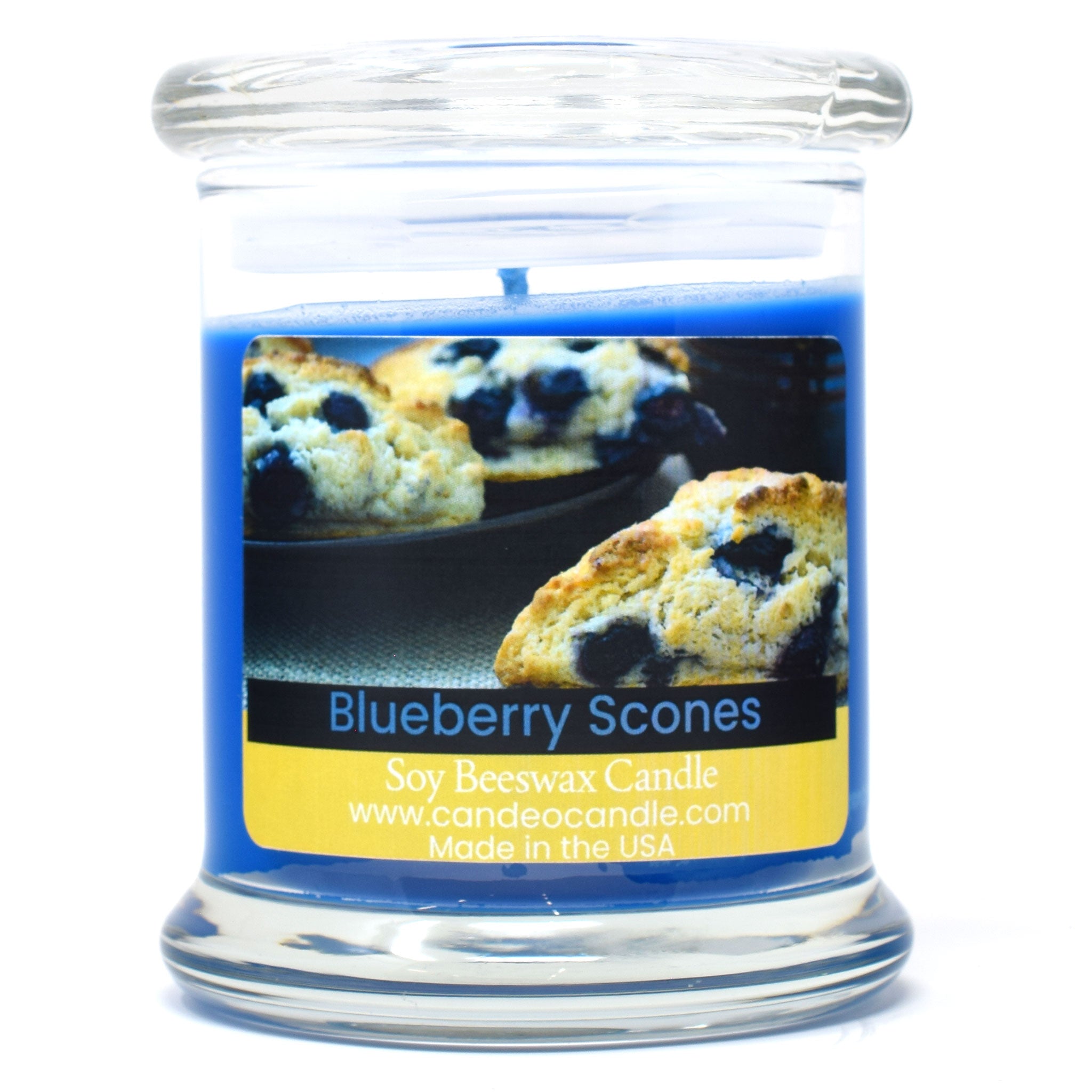 Blueberry Scones, 9oz Soy Candle Jar - Candeo Candle