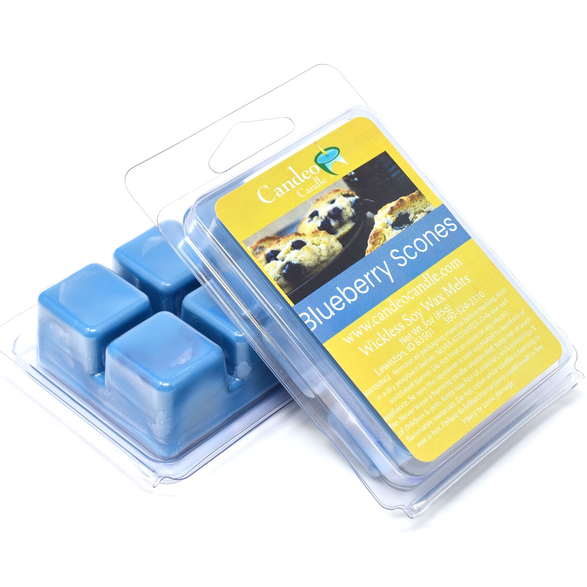 Blueberry Scones, Soy Melt Cubes, 2-Pack - Candeo Candle