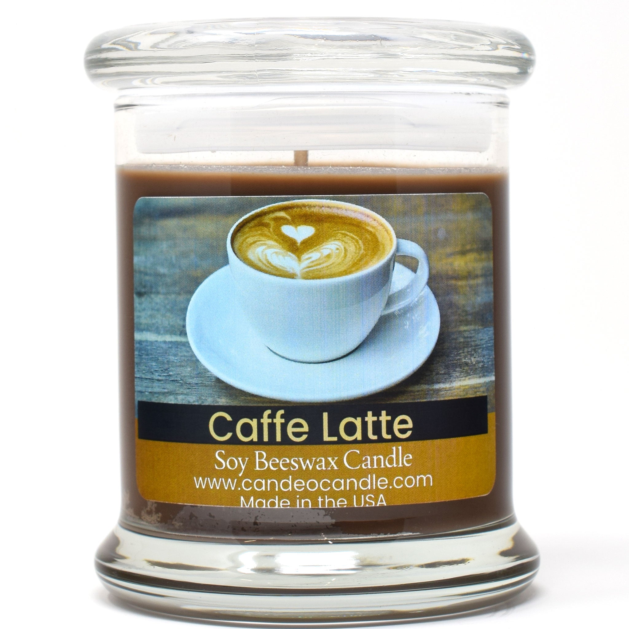 Caffe Latte, 9oz Soy Candle Jar - Candeo Candle