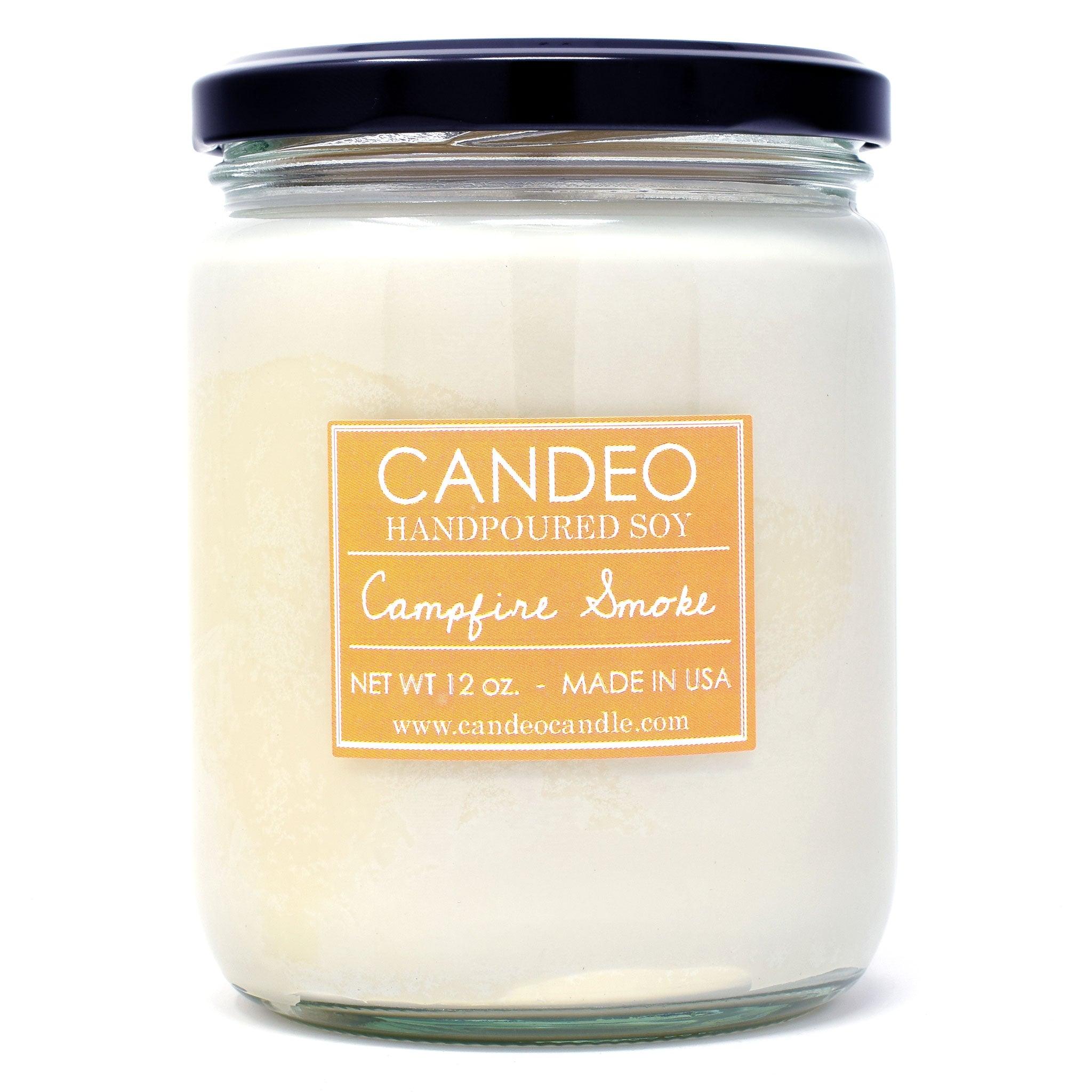 Campfire Smoke, 14oz Soy Candle Jar - Candeo Candle