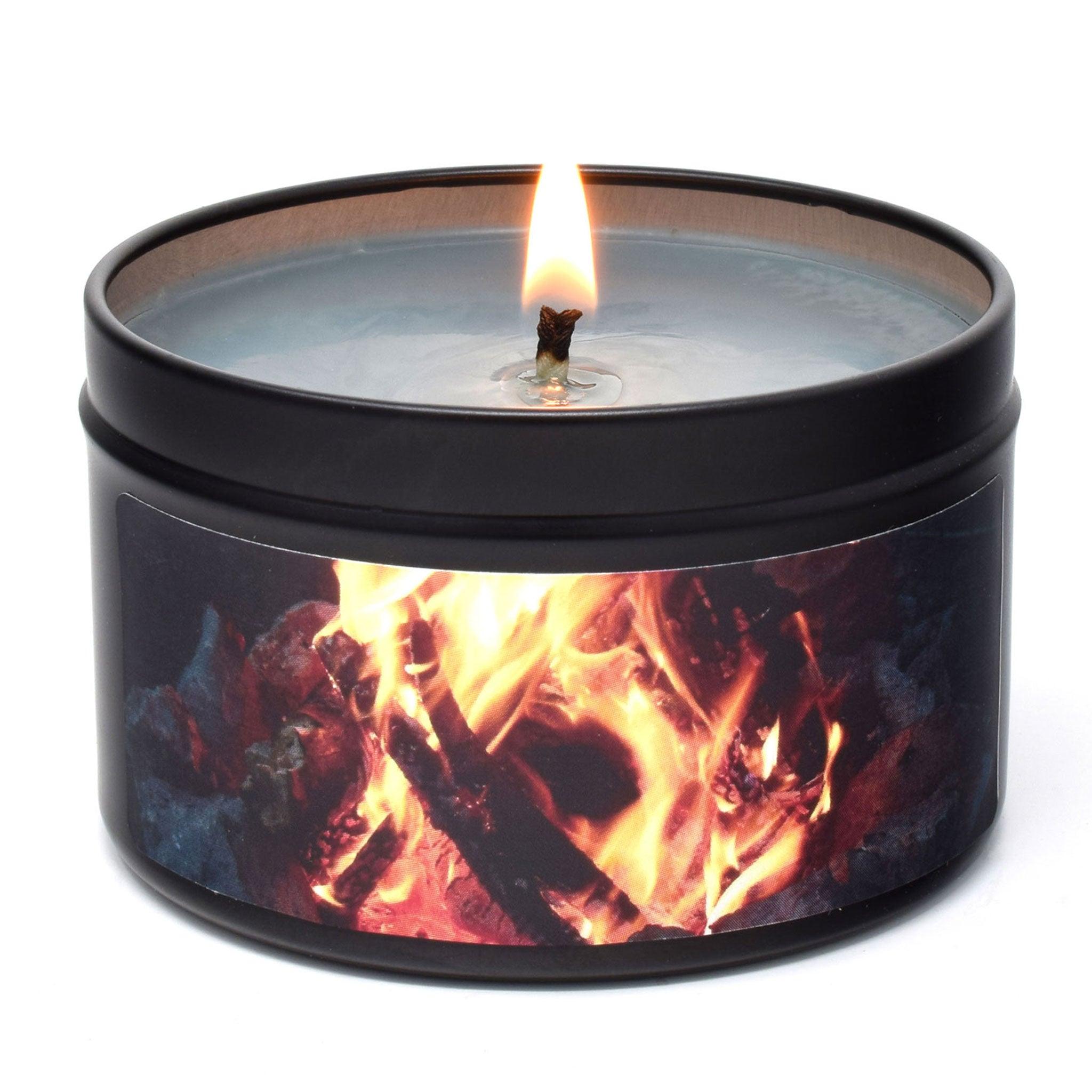 Campfire Smoke, 6oz Soy Candle Tin - Candeo Candle