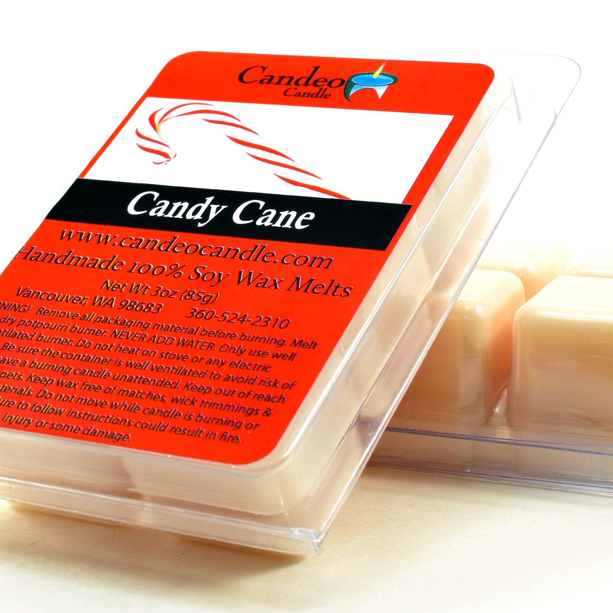 Candy Cane, Soy Melt Cubes, 2-Pack - Candeo Candle