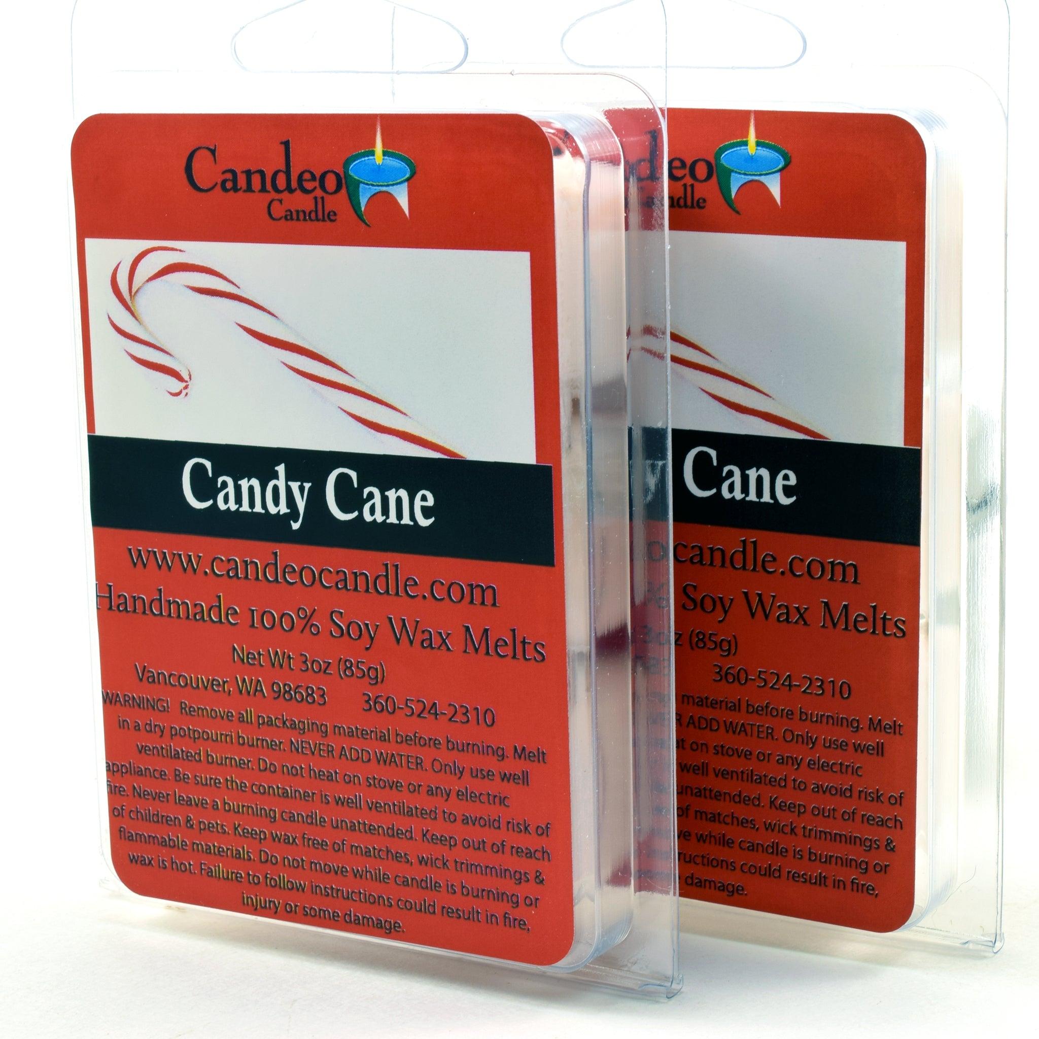 Candy Cane, Soy Melt Cubes, 2-Pack - Candeo Candle
