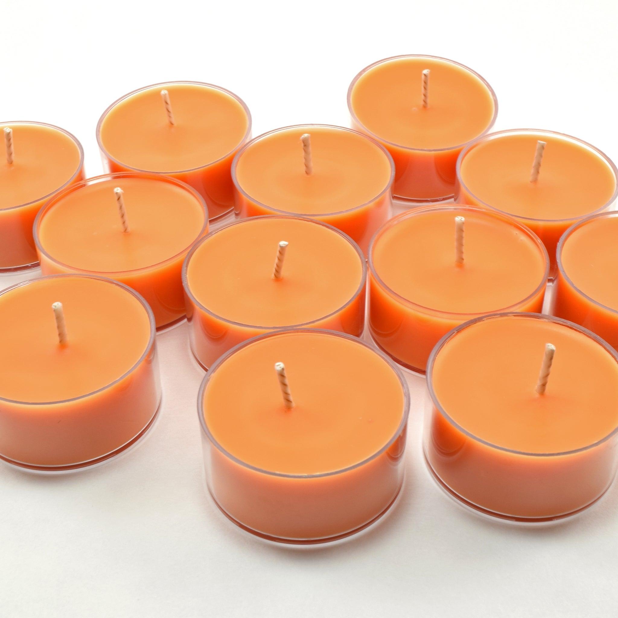 Candy Corn, Soy Tea Light 12-Pack - Candeo Candle