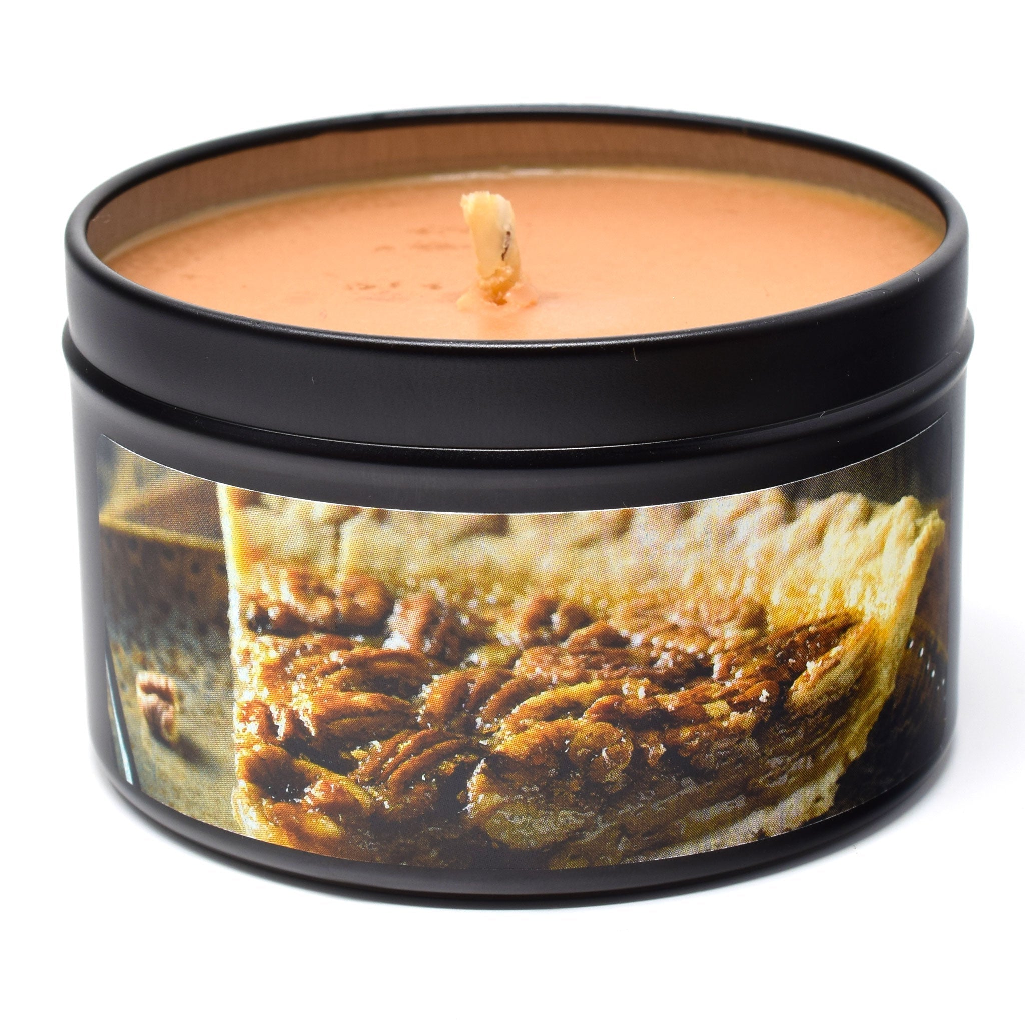 Caramel Pecan Pie, 6oz Soy Candle Tin - Candeo Candle