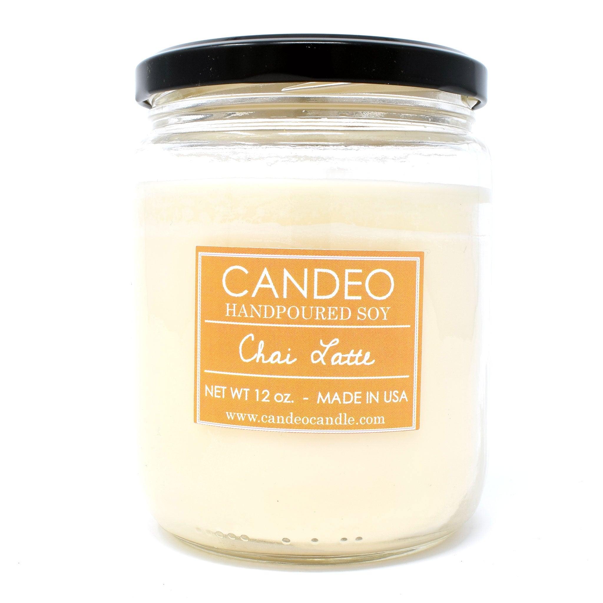 Chai Latte, 14oz Soy Candle Jar - Candeo Candle