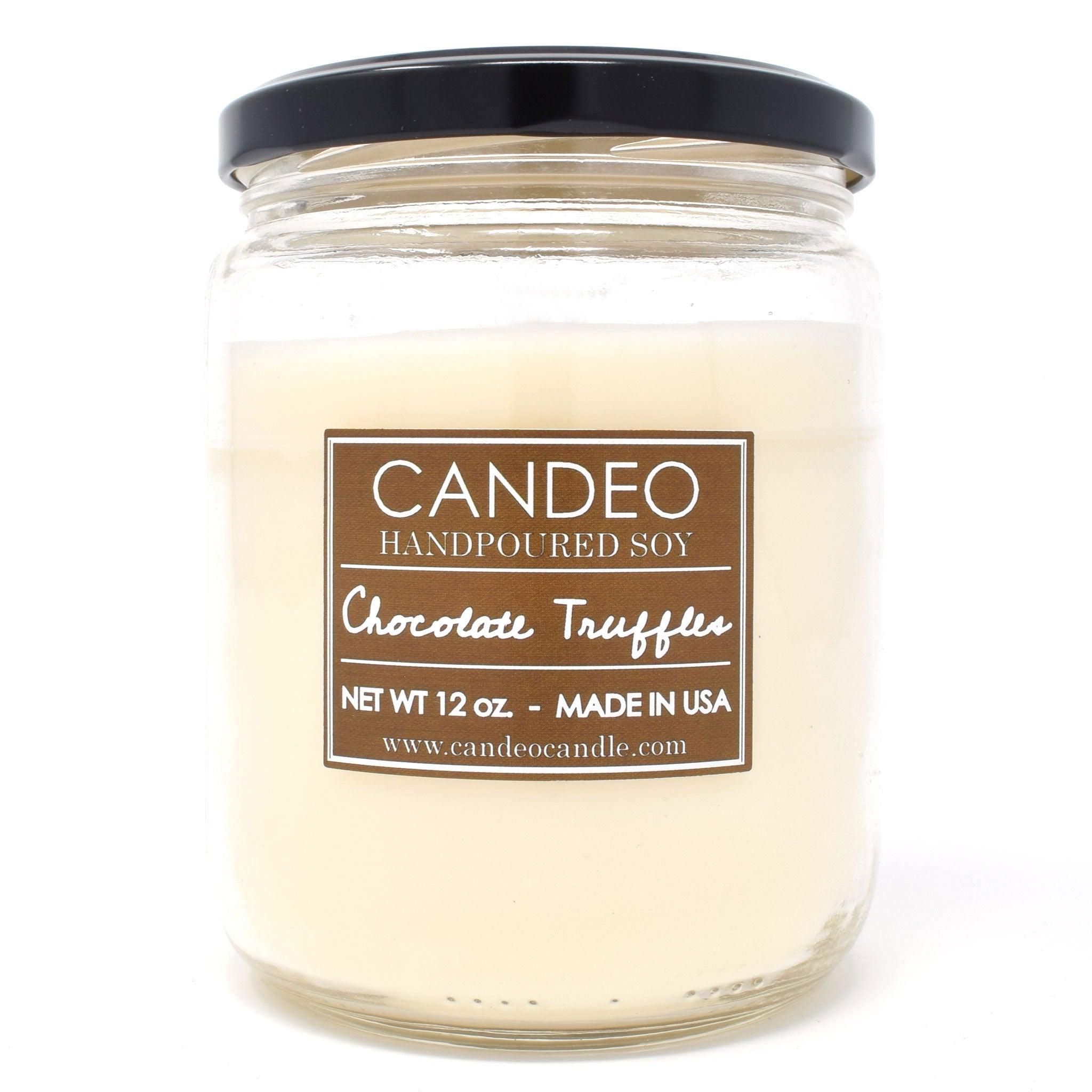 Chocolate Truffles, 14oz Soy Candle Jar - Candeo Candle