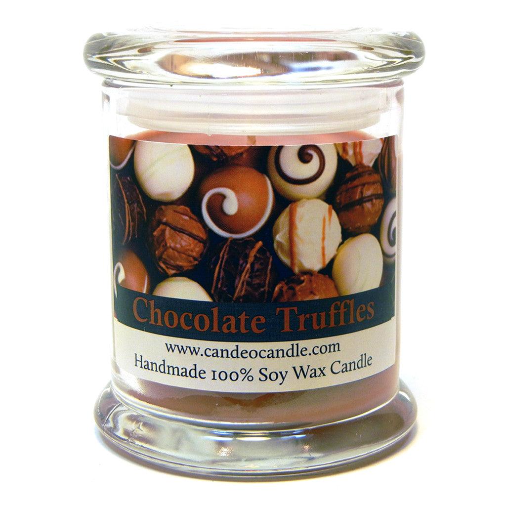 Chocolate Truffles, 9oz Soy Candle Jar - Candeo Candle
