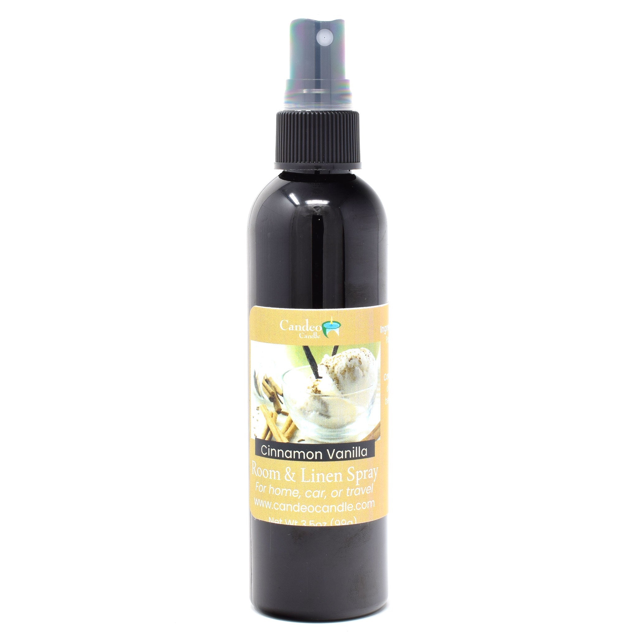 Cinnamon Vanilla, 3.5 oz Room Spray - Candeo Candle