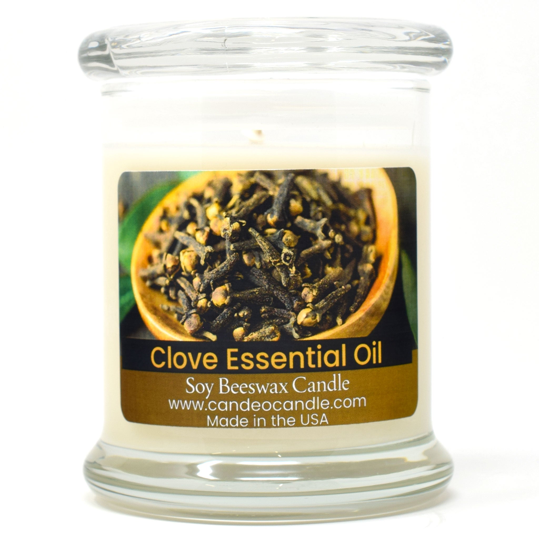 Clove Essential Oil, 9oz Soy Candle Jar - Candeo Candle