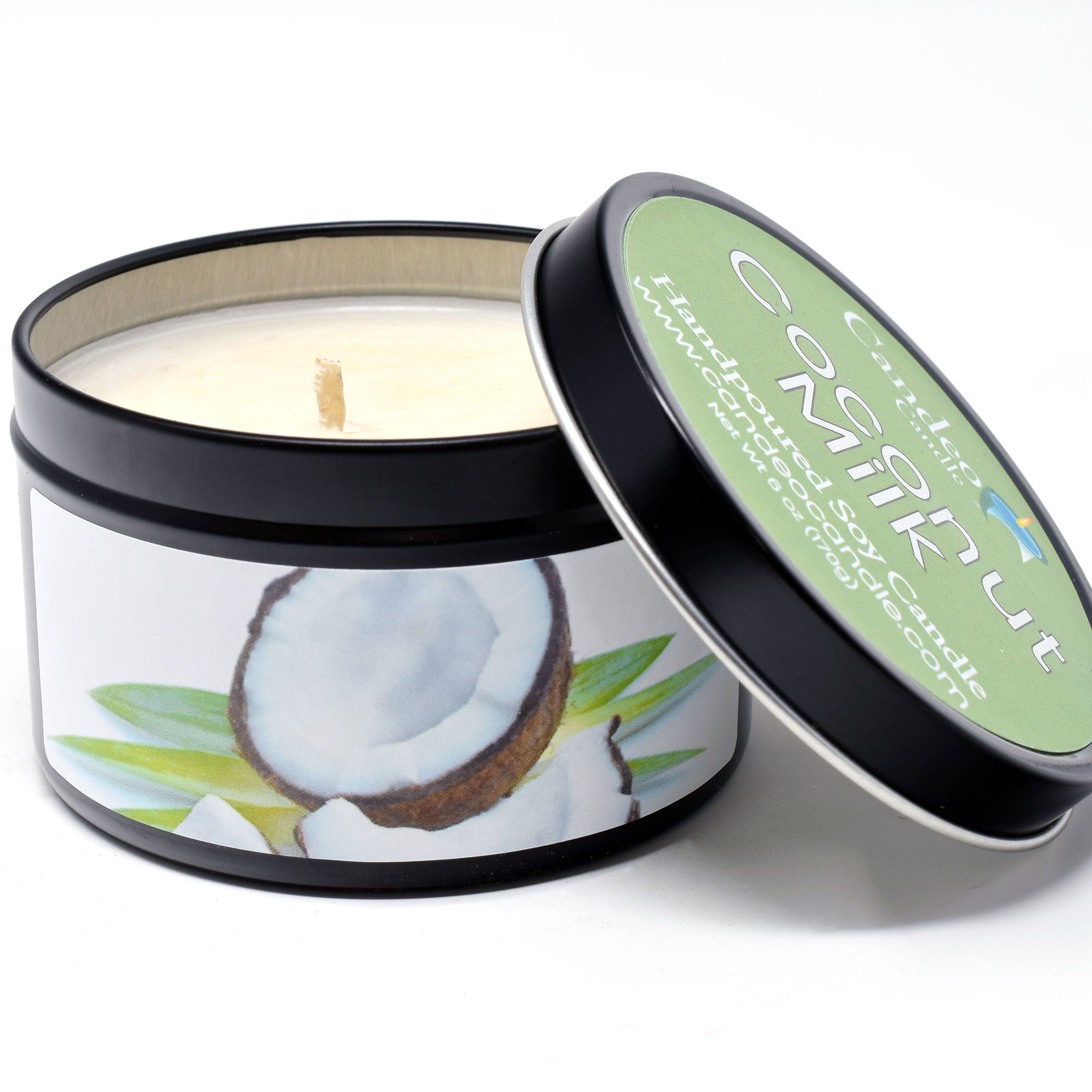 Coconut Milk, 6oz Soy Candle Tin - Candeo Candle