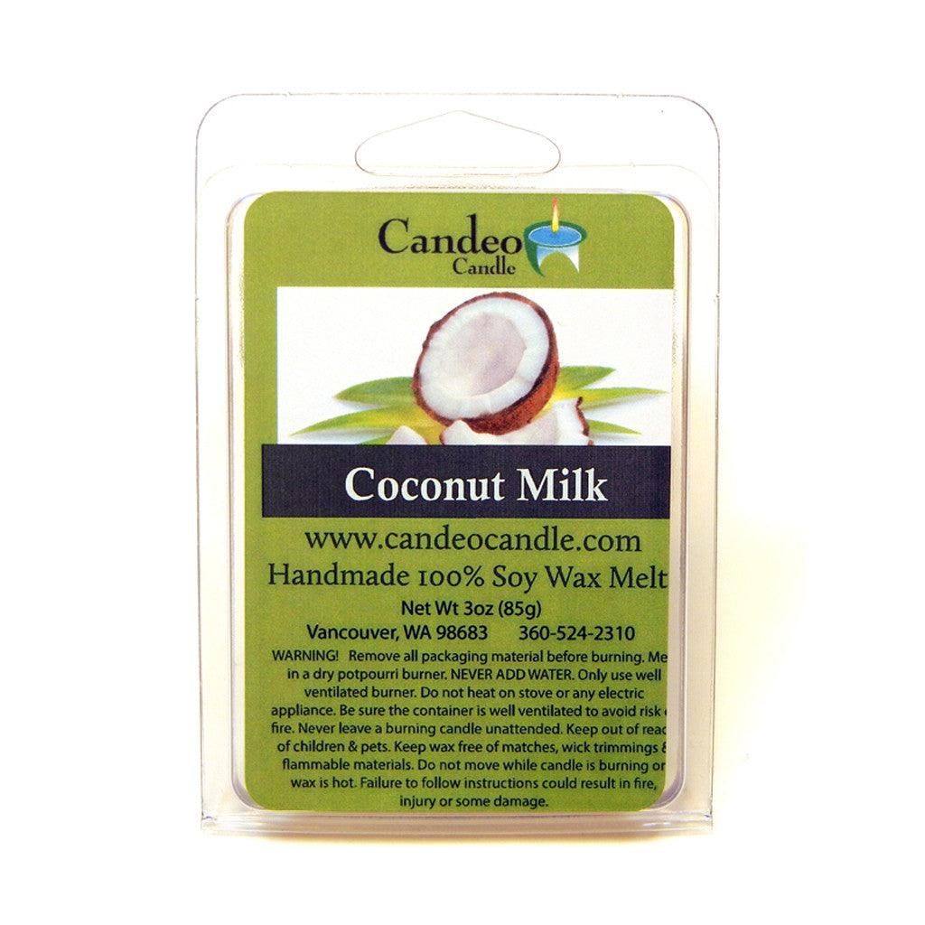 Coconut Milk, Soy Melt Cubes, 2-Pack - Candeo Candle