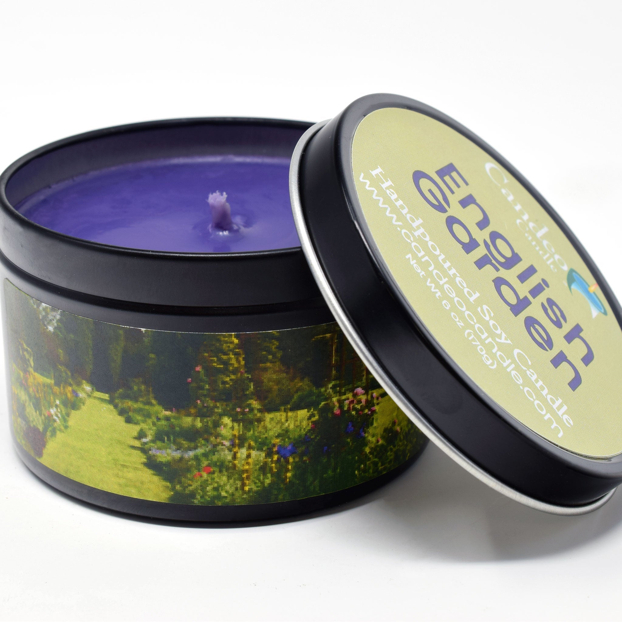 English Garden, 6oz Soy Candle Tin - Candeo Candle