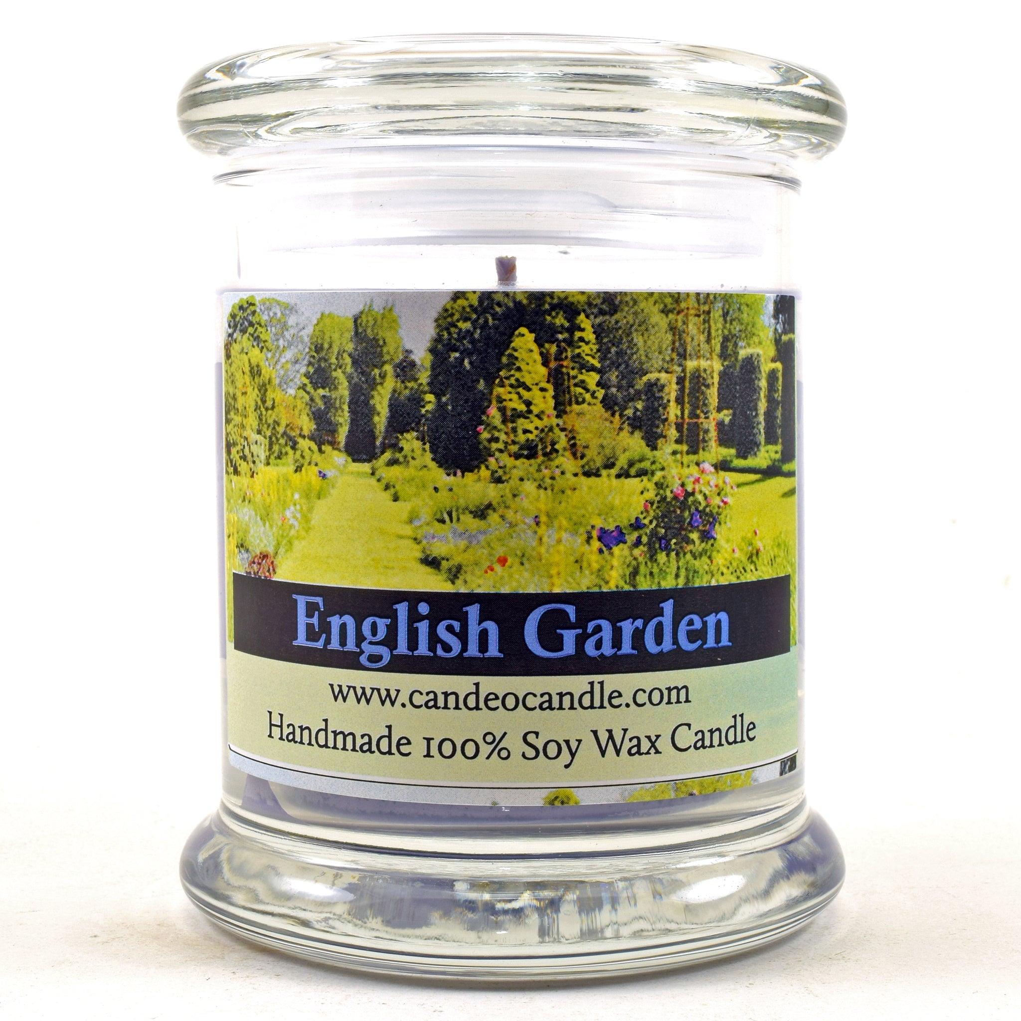 English Garden, 9oz Soy Candle Jar - Candeo Candle