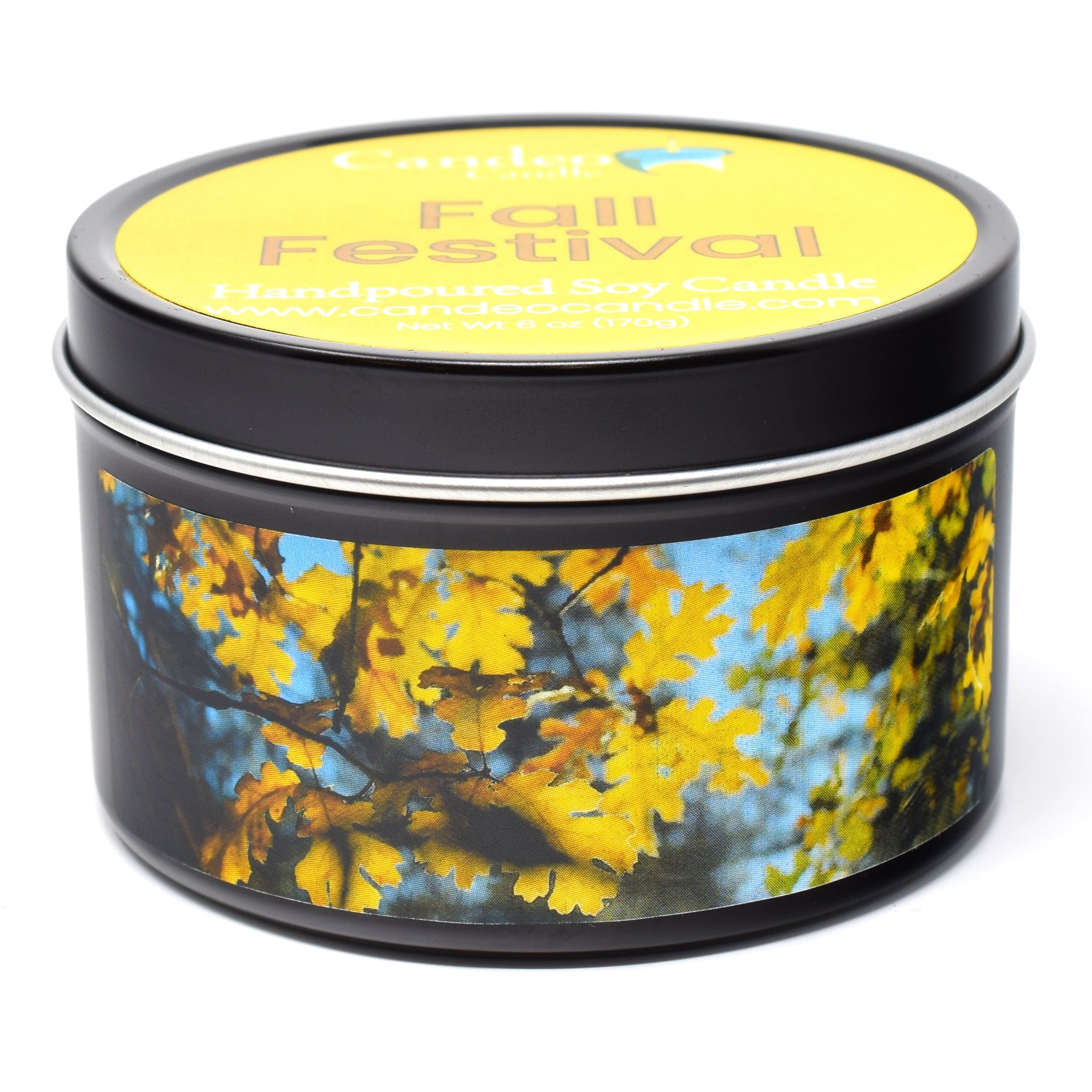 Fall Festival, 6oz Soy Candle Tin - Candeo Candle