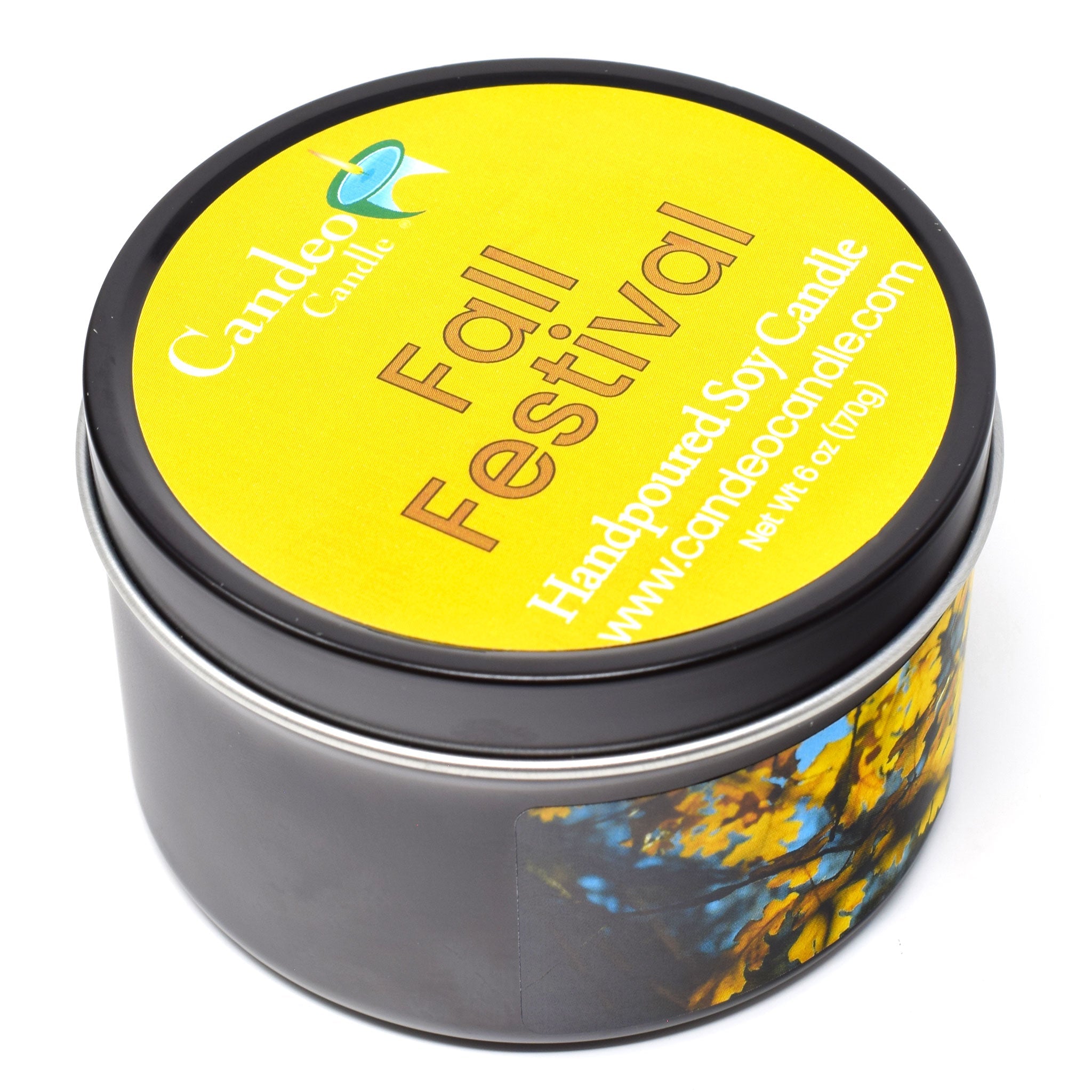 Fall Festival, 6oz Soy Candle Tin - Candeo Candle