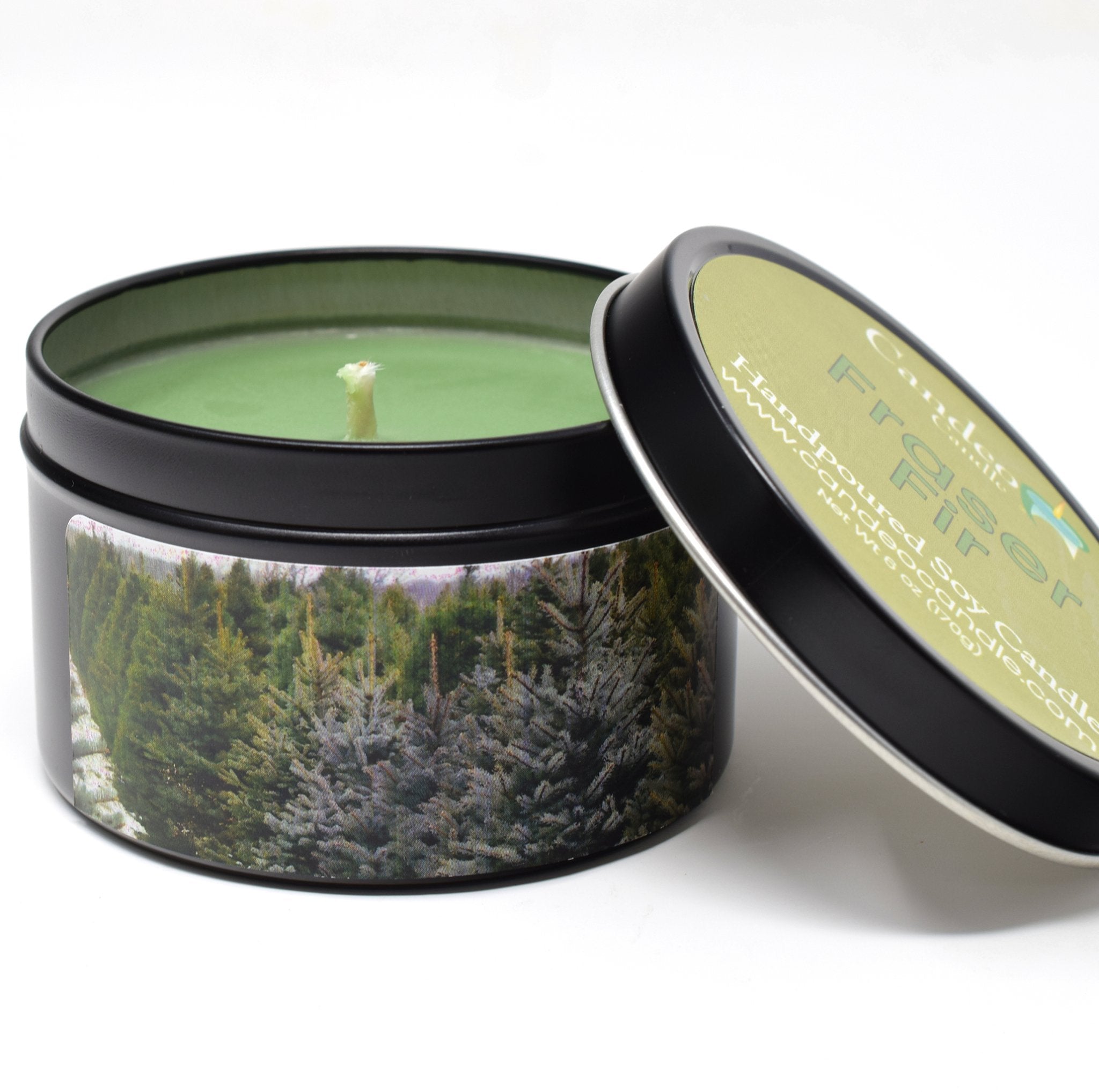 Fraser Fir, 6oz Soy Candle Tin - Candeo Candle