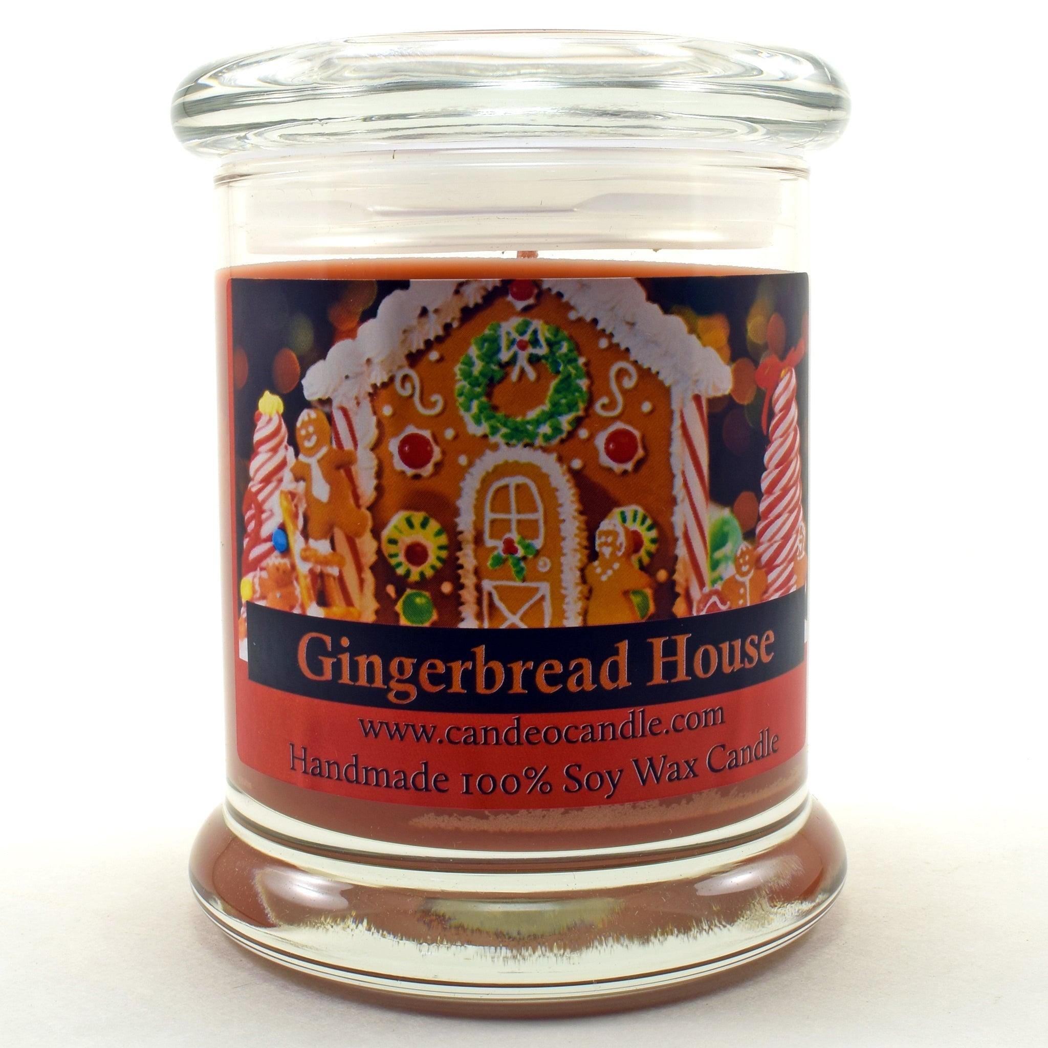 Gingerbread House, 9oz Soy Candle Jar - Candeo Candle
