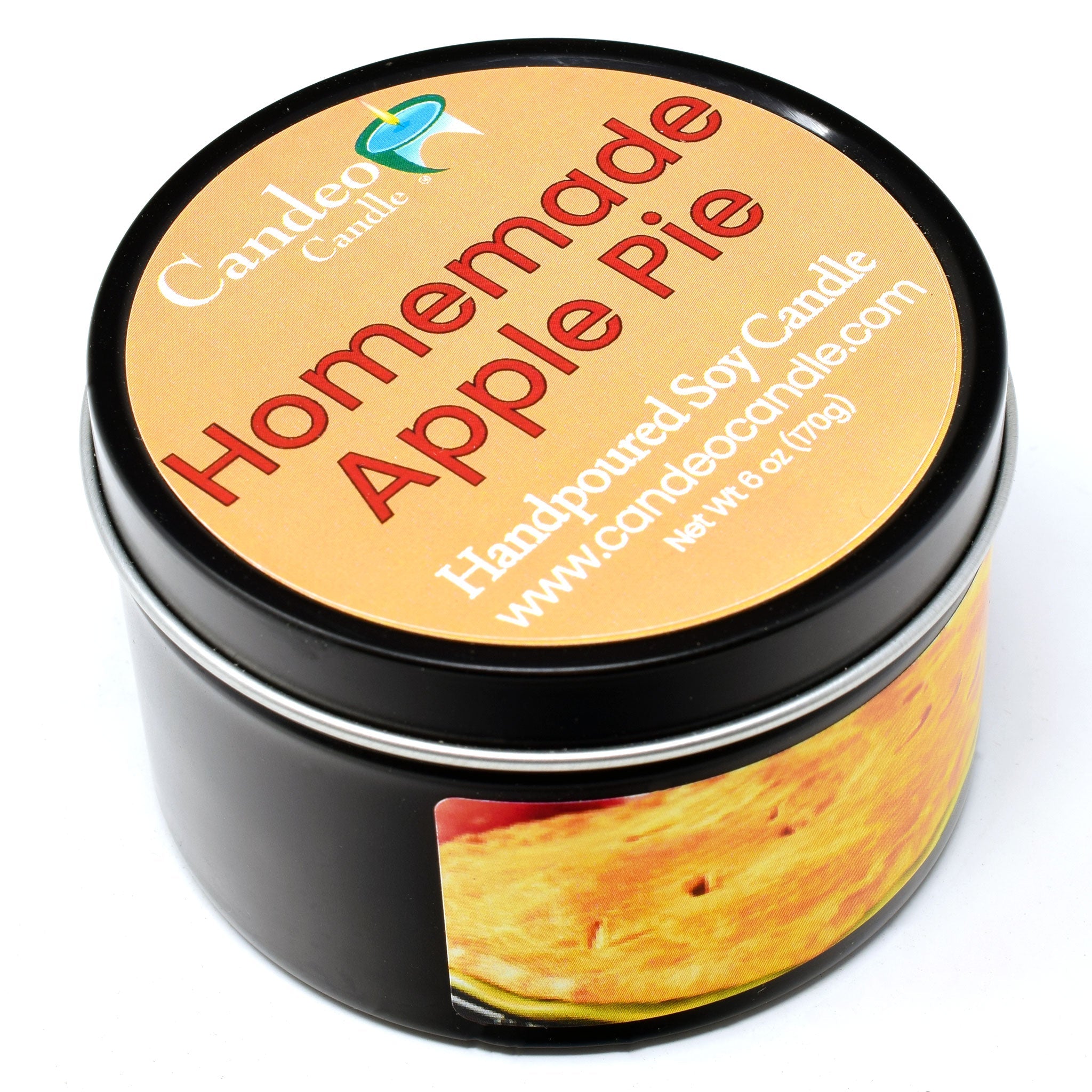 Homemade Apple Pie, 6oz Soy Candle Tin - Candeo Candle