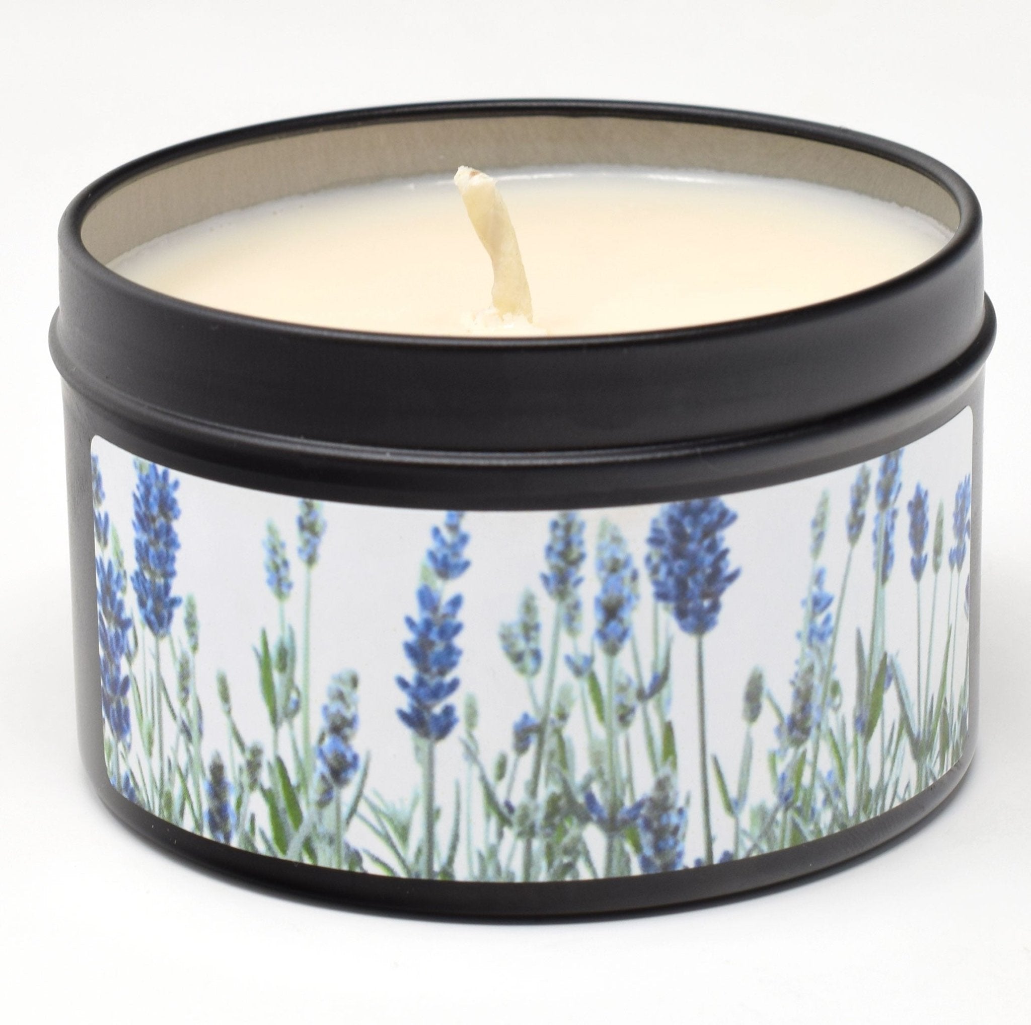 Lavender Essential Oil, 6oz Soy Candle Tin - Candeo Candle