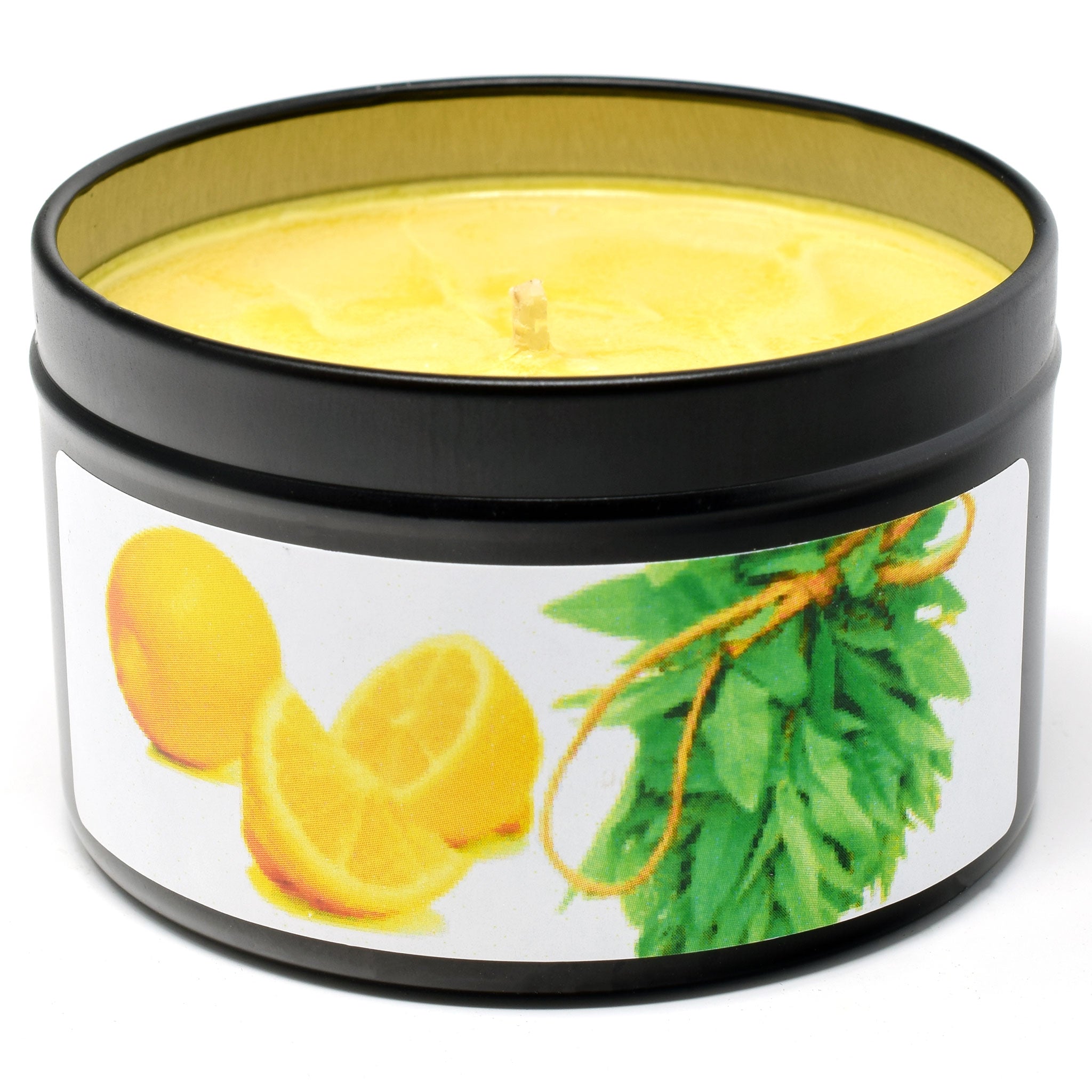 Lemon Verbena, 6oz Soy Candle Tin - Candeo Candle