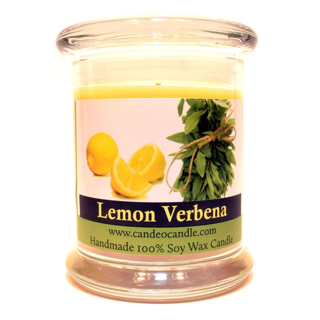 Lemon Verbena, 9oz Soy Candle Jar - Candeo Candle