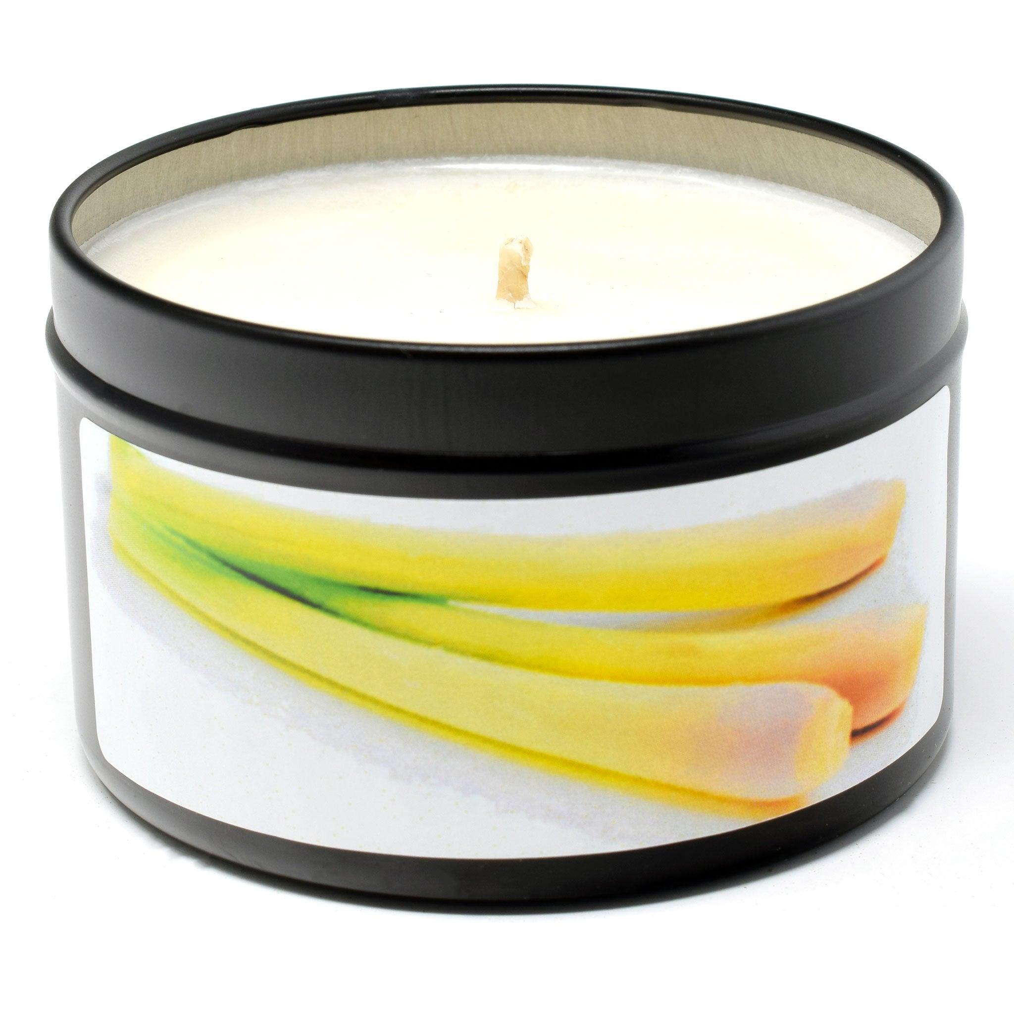 Lemongrass Essential Oil, 6oz Soy Candle Tin - Candeo Candle