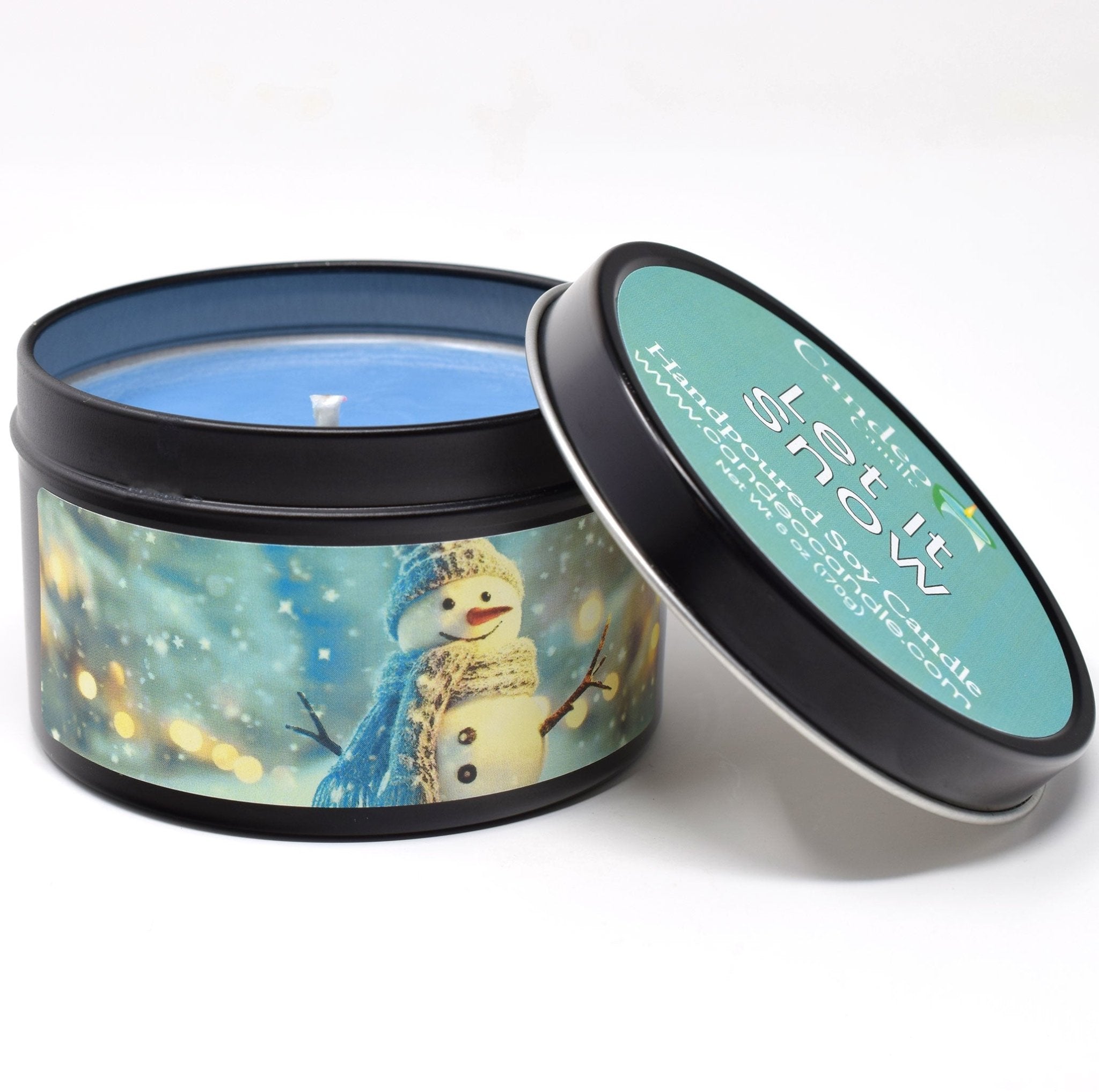 Let It Snow, 6oz Soy Candle Tin - Candeo Candle